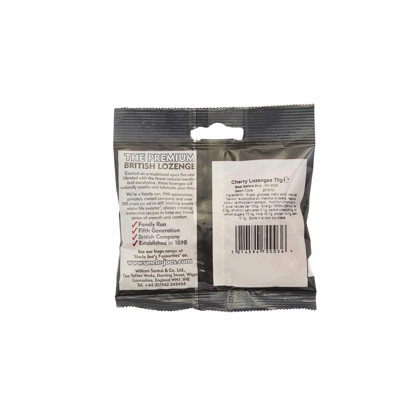 Uncle Joe's Cherry Lozenges 70g