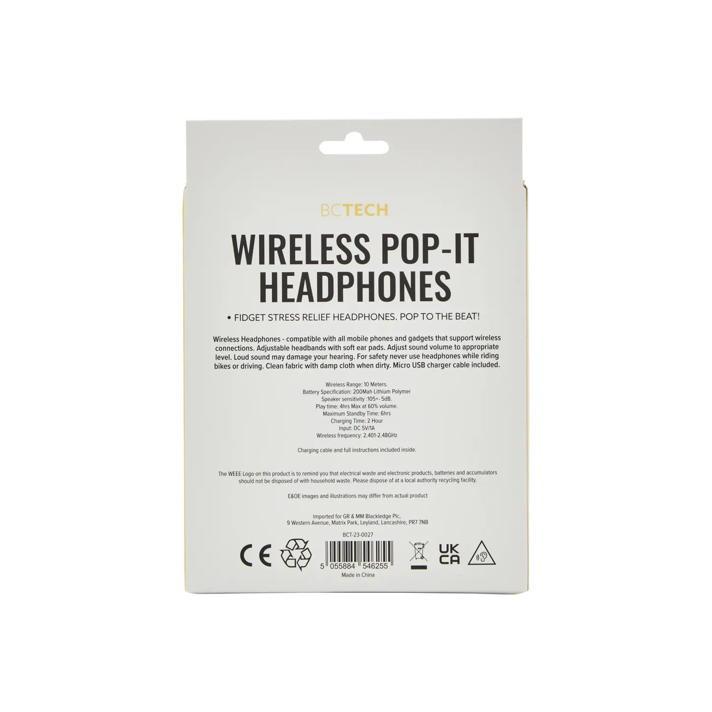 BCTECH Wireless Pop-It Headphones