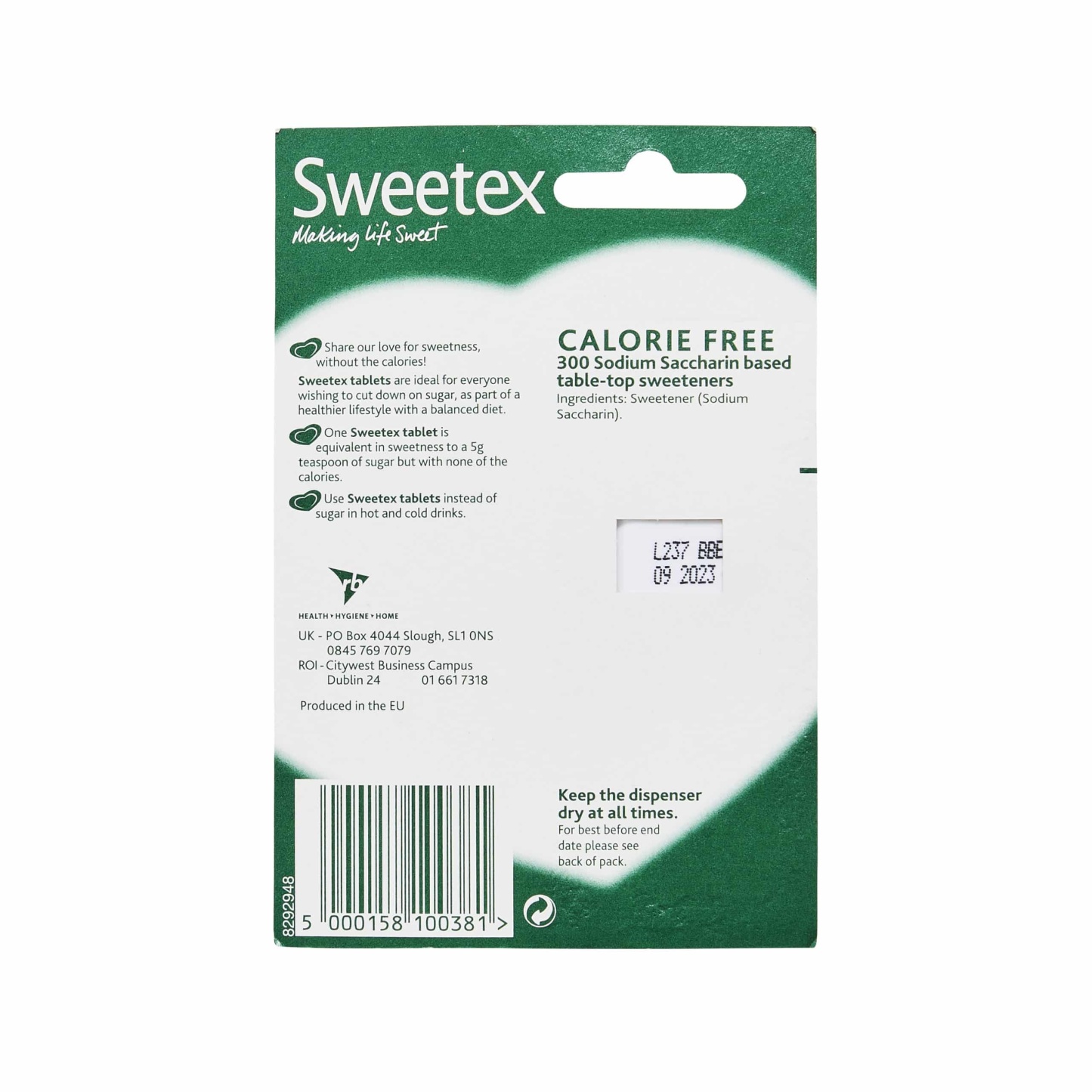 Sweetex Calorie Free Sweetener Tablets 300's