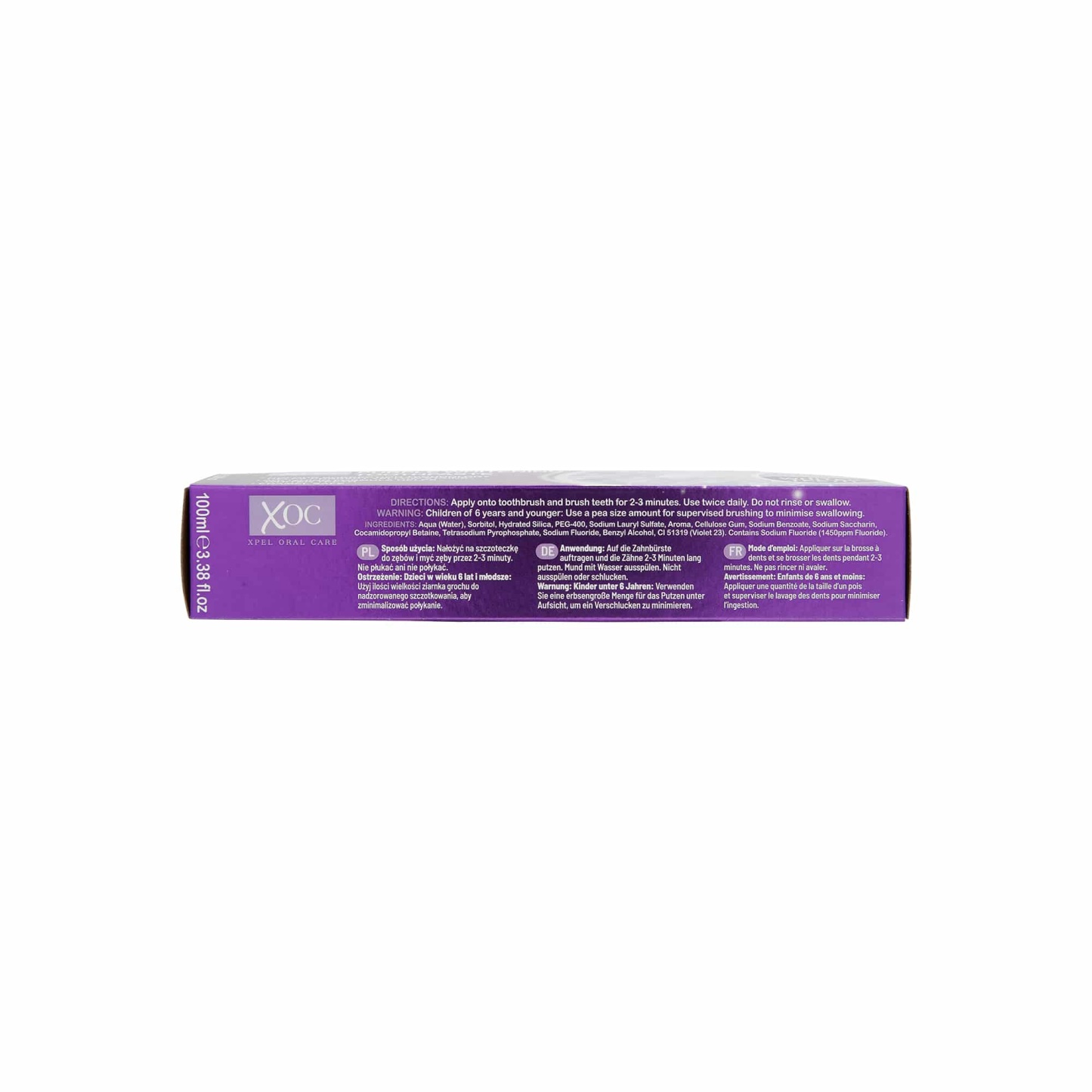 XOC Purple Toothpaste & Bamboo Toothbrush