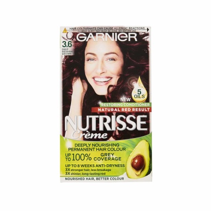Garnier Nutrisse Permanent Hair Dye 3.6 Deep Reddish Brown