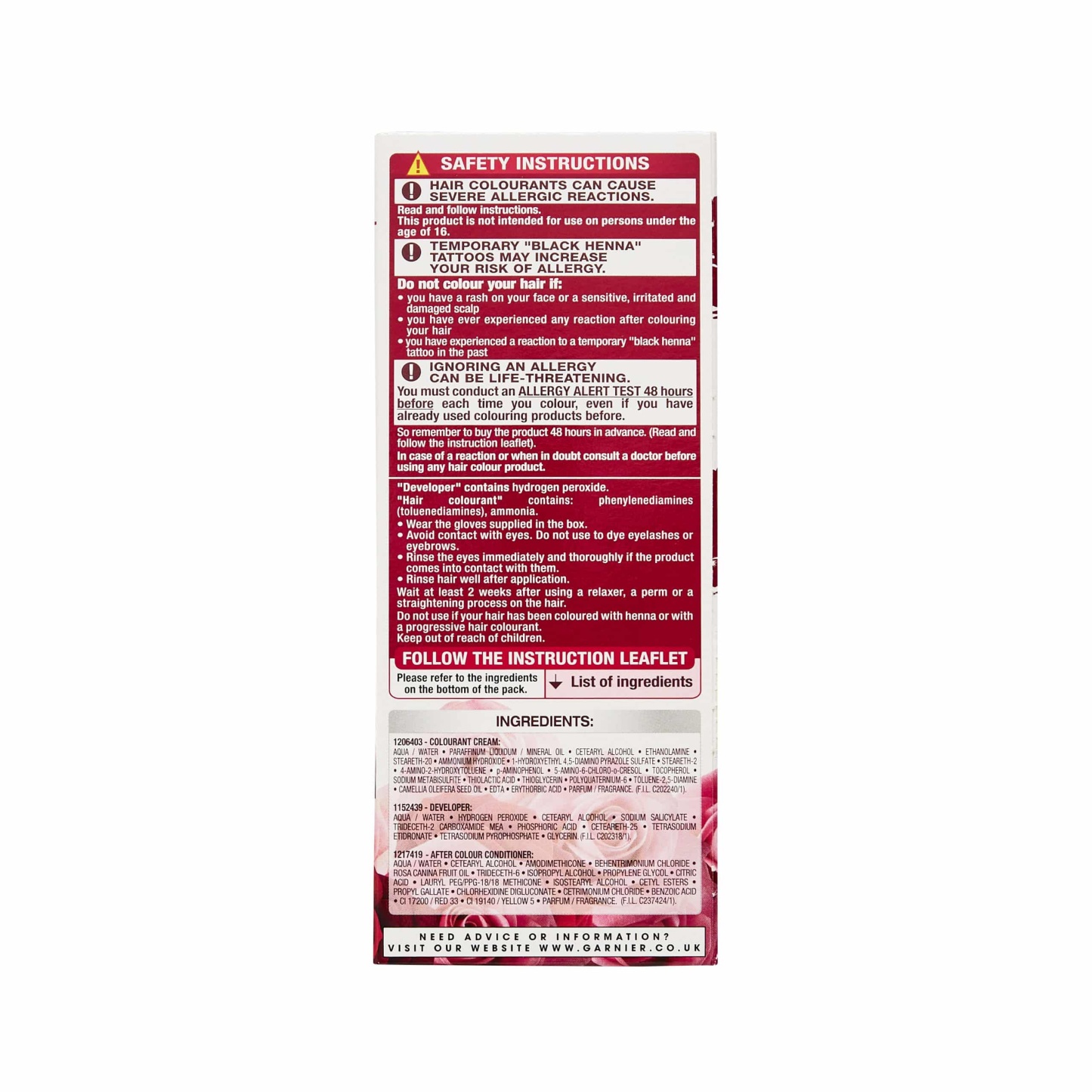 Garnier Color Sensation Permanent Hair Dye 6.60 Intense Ruby