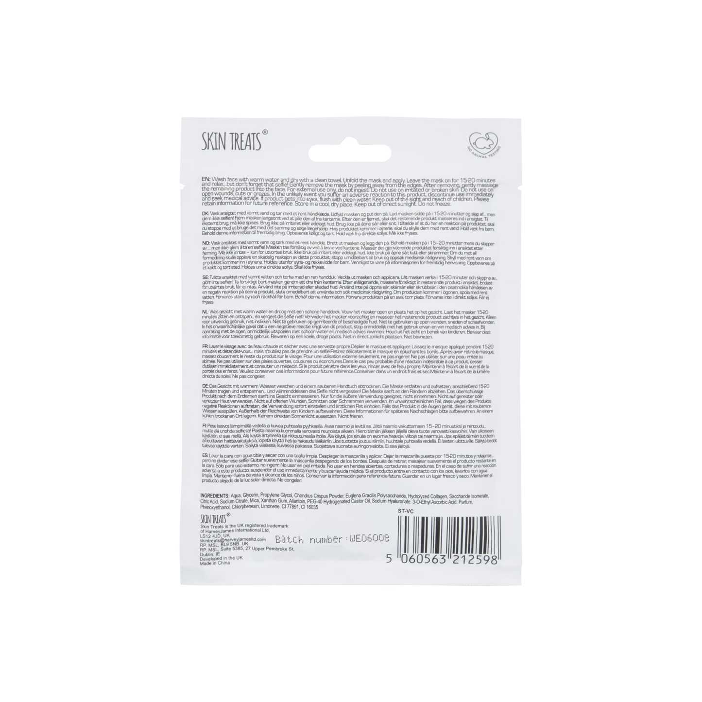 Skin Treats Vitamin C Hydrogel Collagen Face Mask