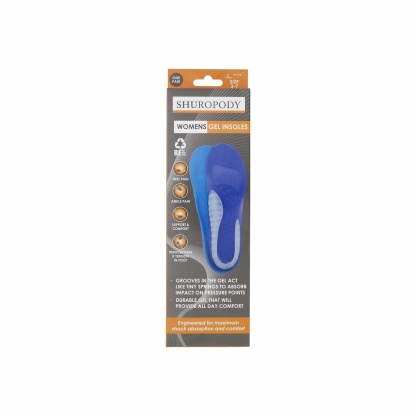 Shuropody Womens Gel Insole Size 3-7