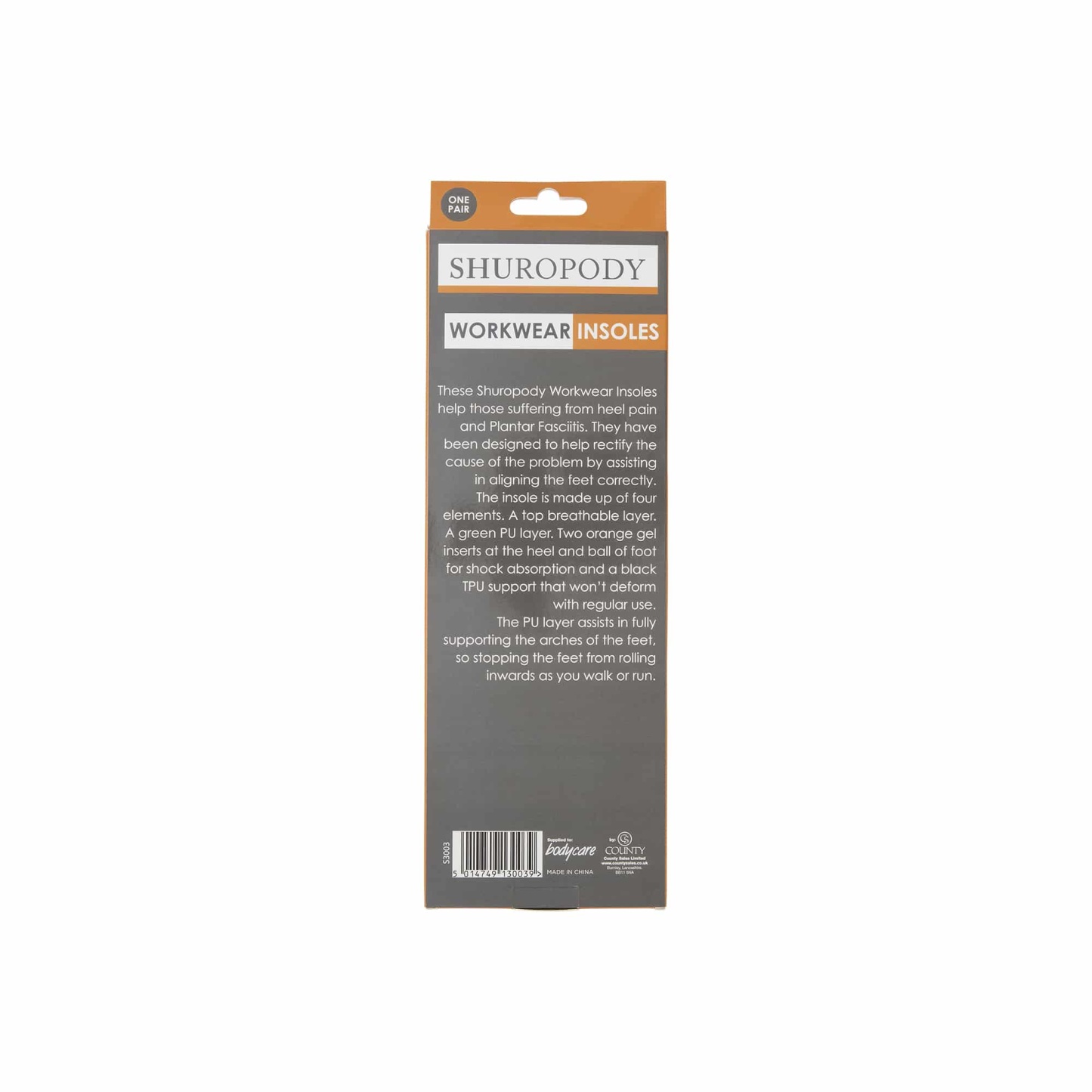 Shuropody Workwear Insoles Medium 39-41