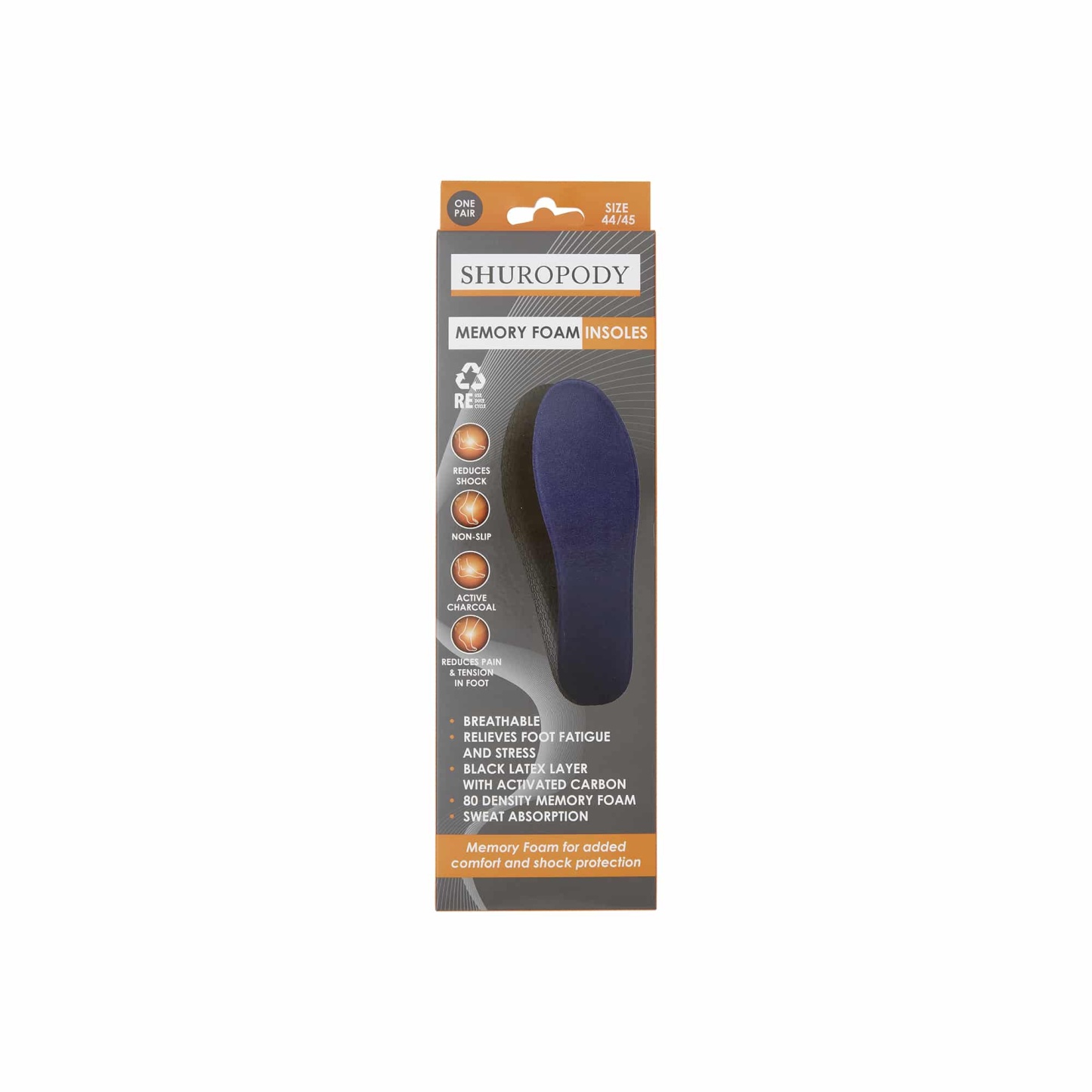 Shuropody Memory Foam Insole Large 44- 45