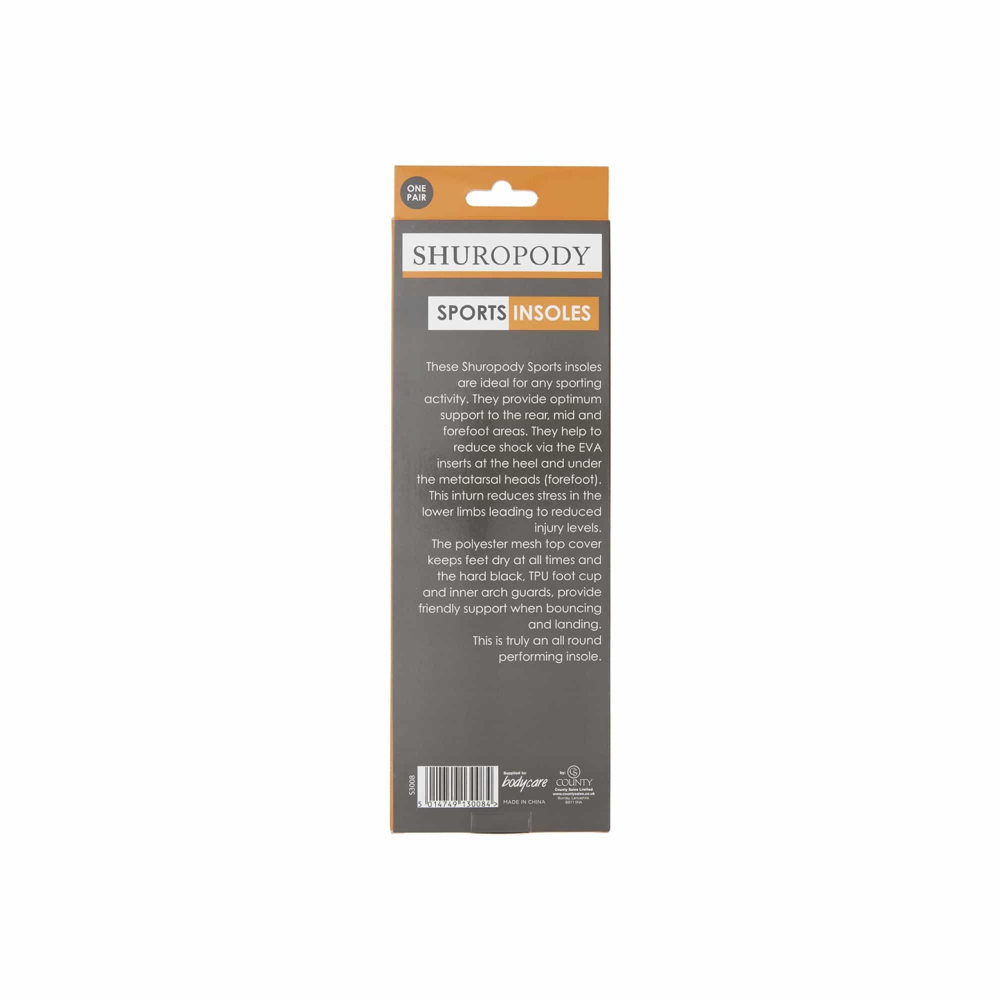 Shuropody Sports Insole Small 36-38