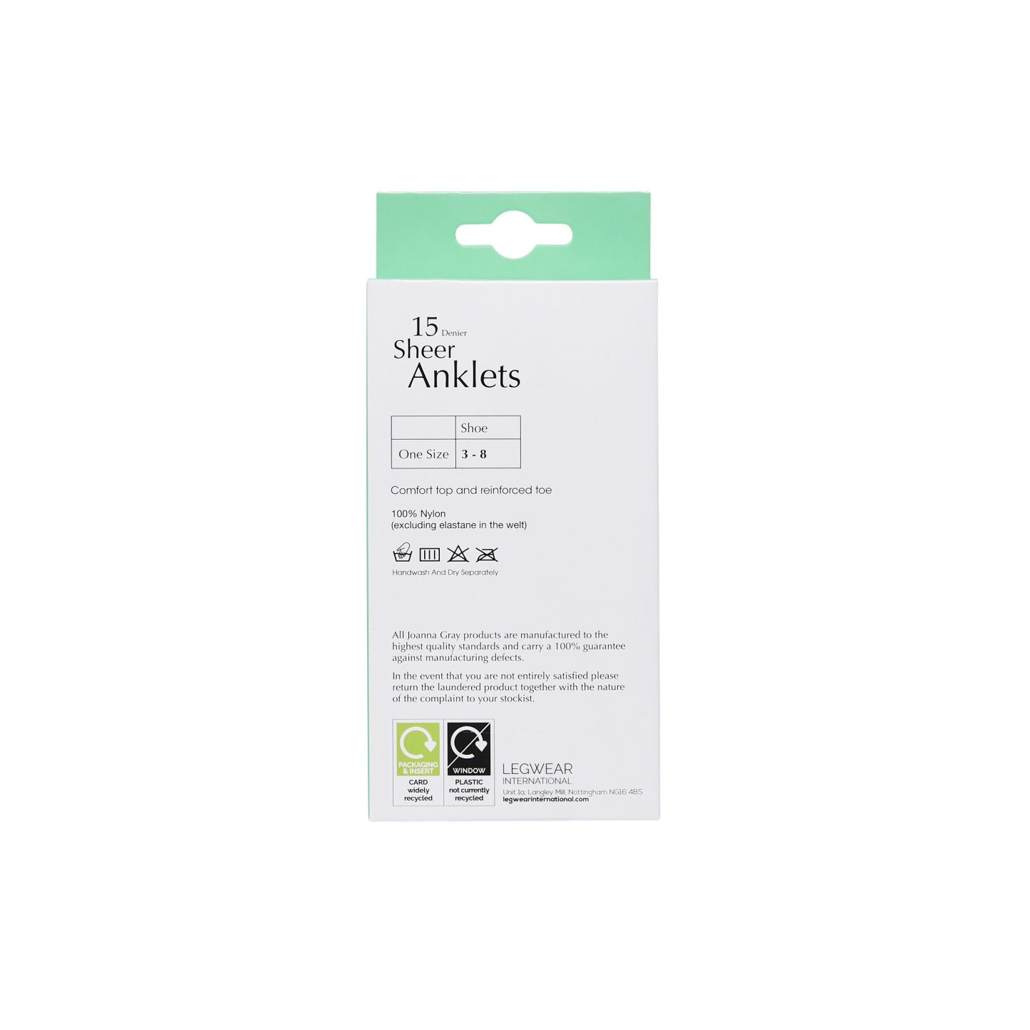 Joanna Gray Black Anklets 15 Denier 3 Pack