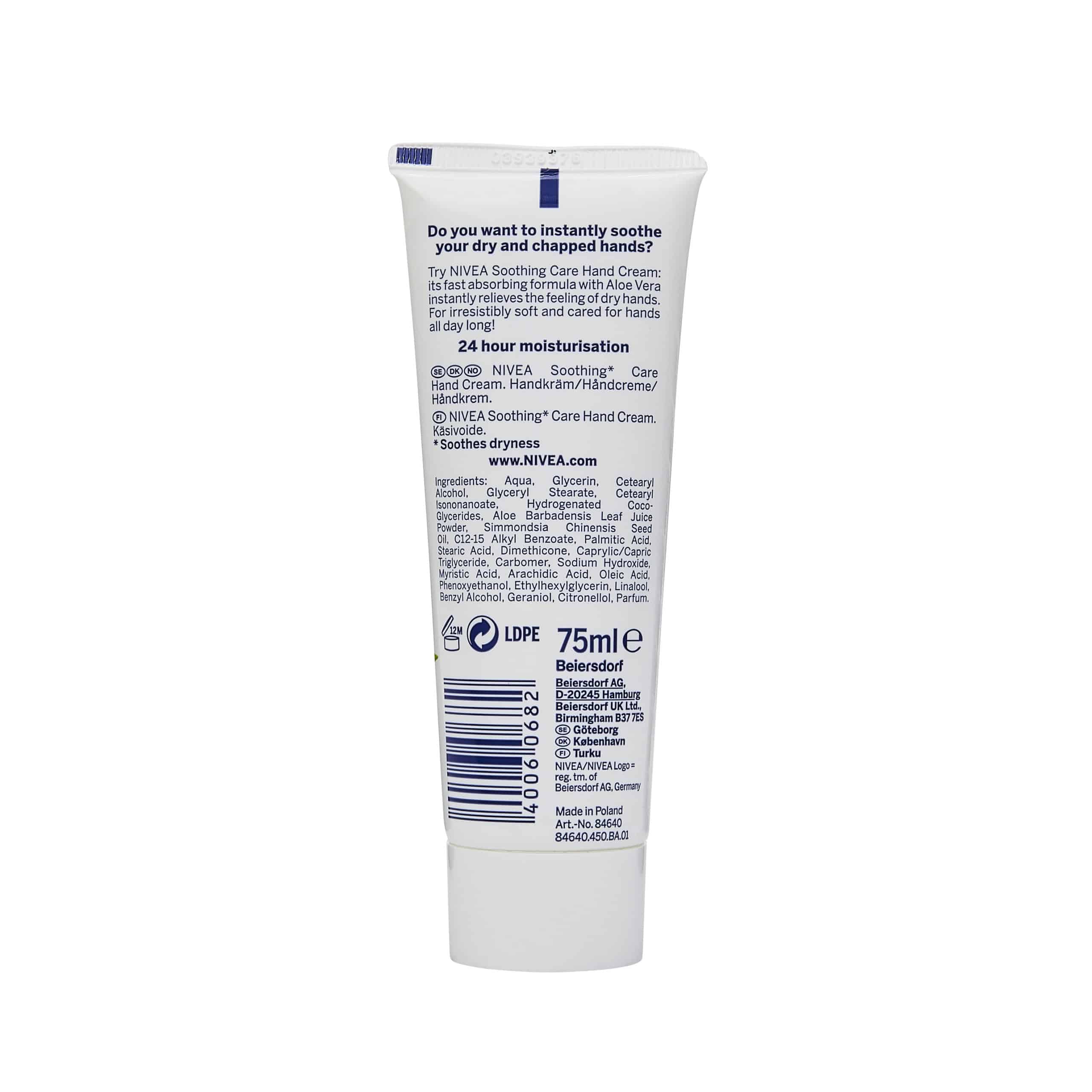 NIVEA Soothing Care Aloe Vera Hand Cream 75ml