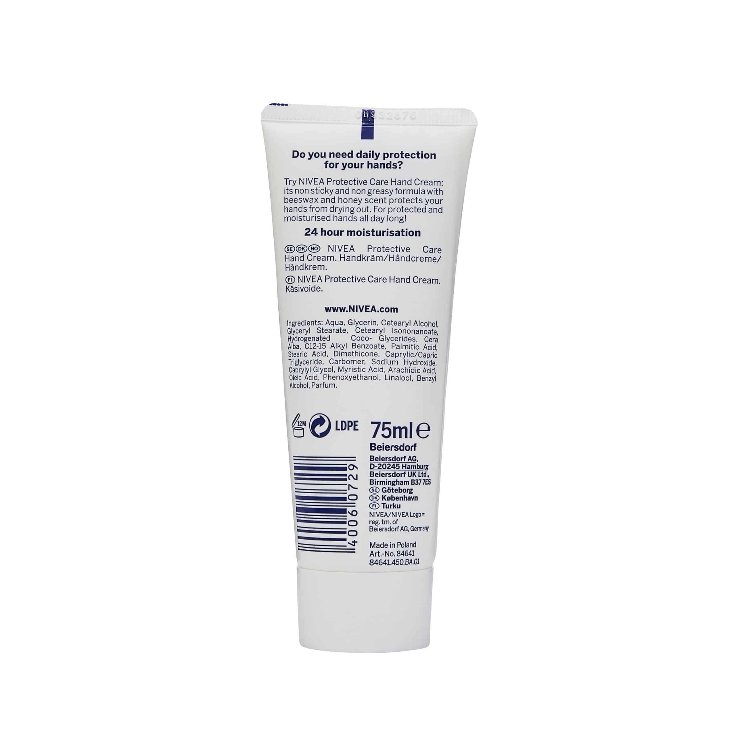 NIVEA Protective Care Beeswax Hand Cream 75ml