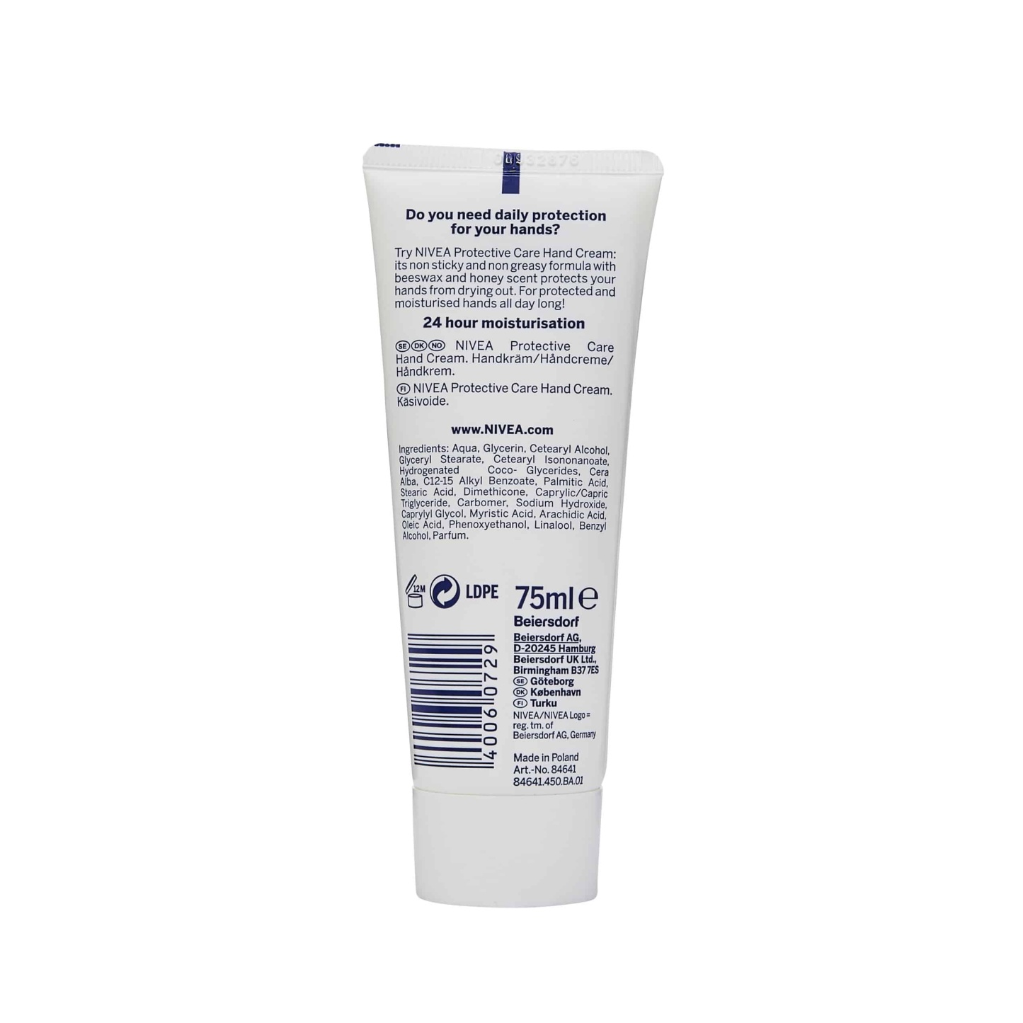 NIVEA Protective Care Beeswax Hand Cream 75ml