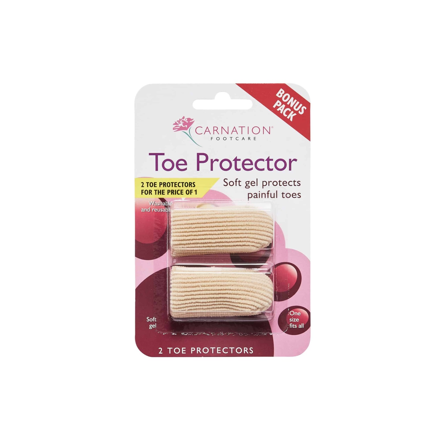 Carnation Toe Protectors Bonus Pack 2 For The Price Of 1