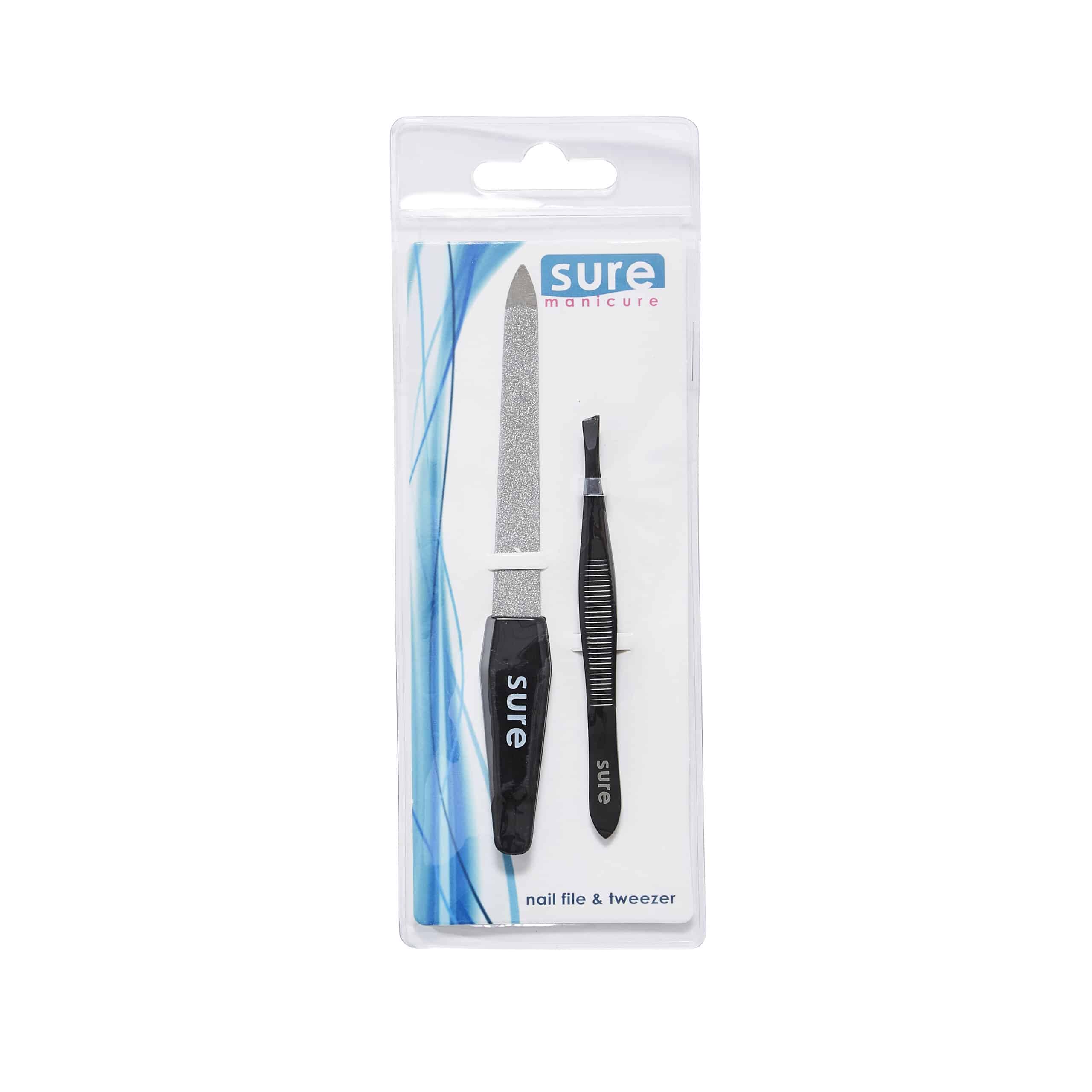 Sure Nail File and Tweezer Set