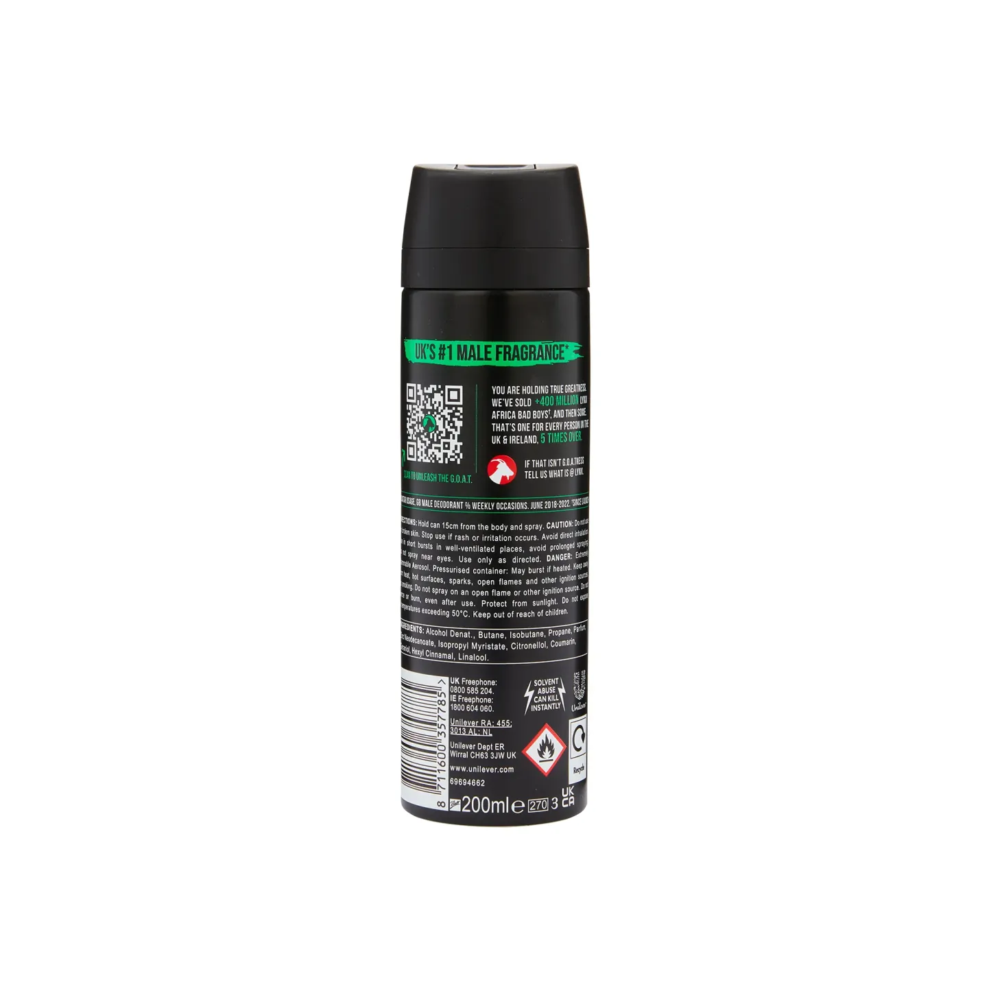 Lynx Africa Deodorant & Bodyspray 200ml