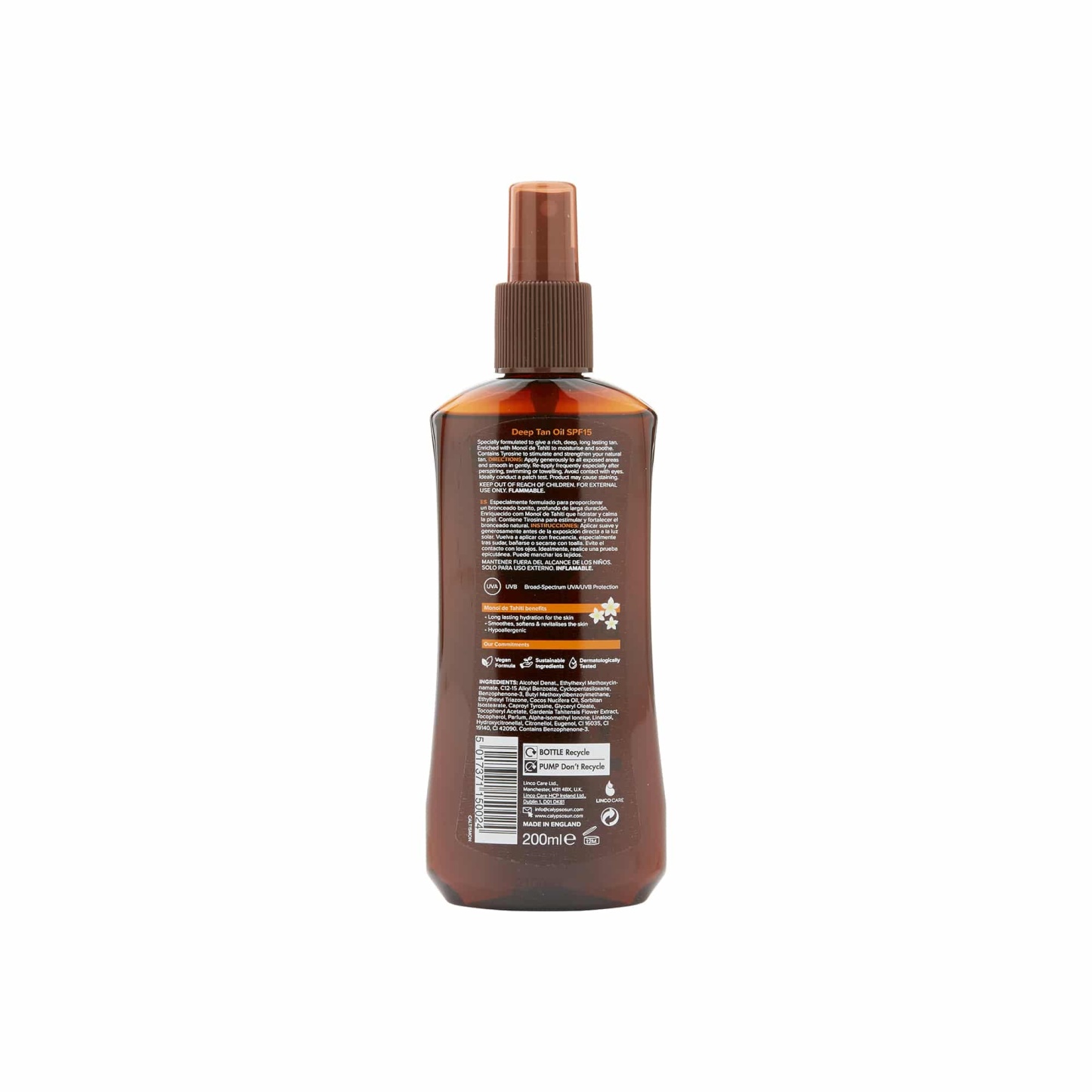 Calypso Deep Tanning Oil Spray SPF15 200ml
