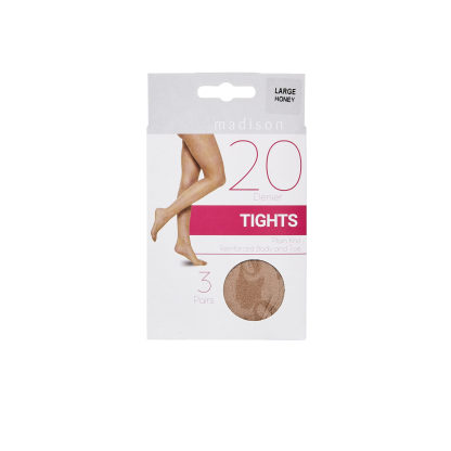 Madison 20 Denier Tights Large Honey 3 Pack