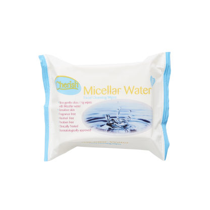 Cherish Micellar Water Facial Cleansing Wipes 25's
