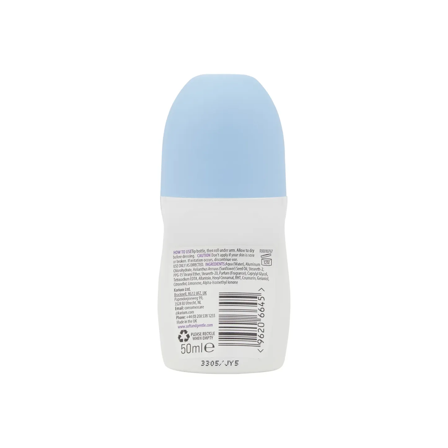 Soft & Gentle Cotton Touch Roll On Deodorant 50ml