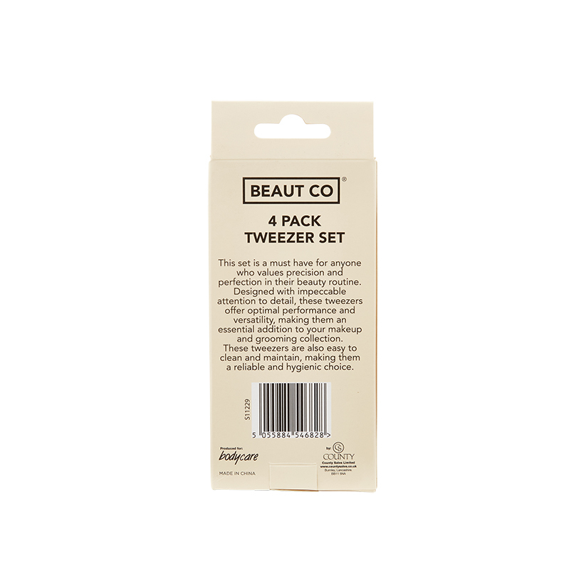 Beaut Co Tweezer Set 4 Pack