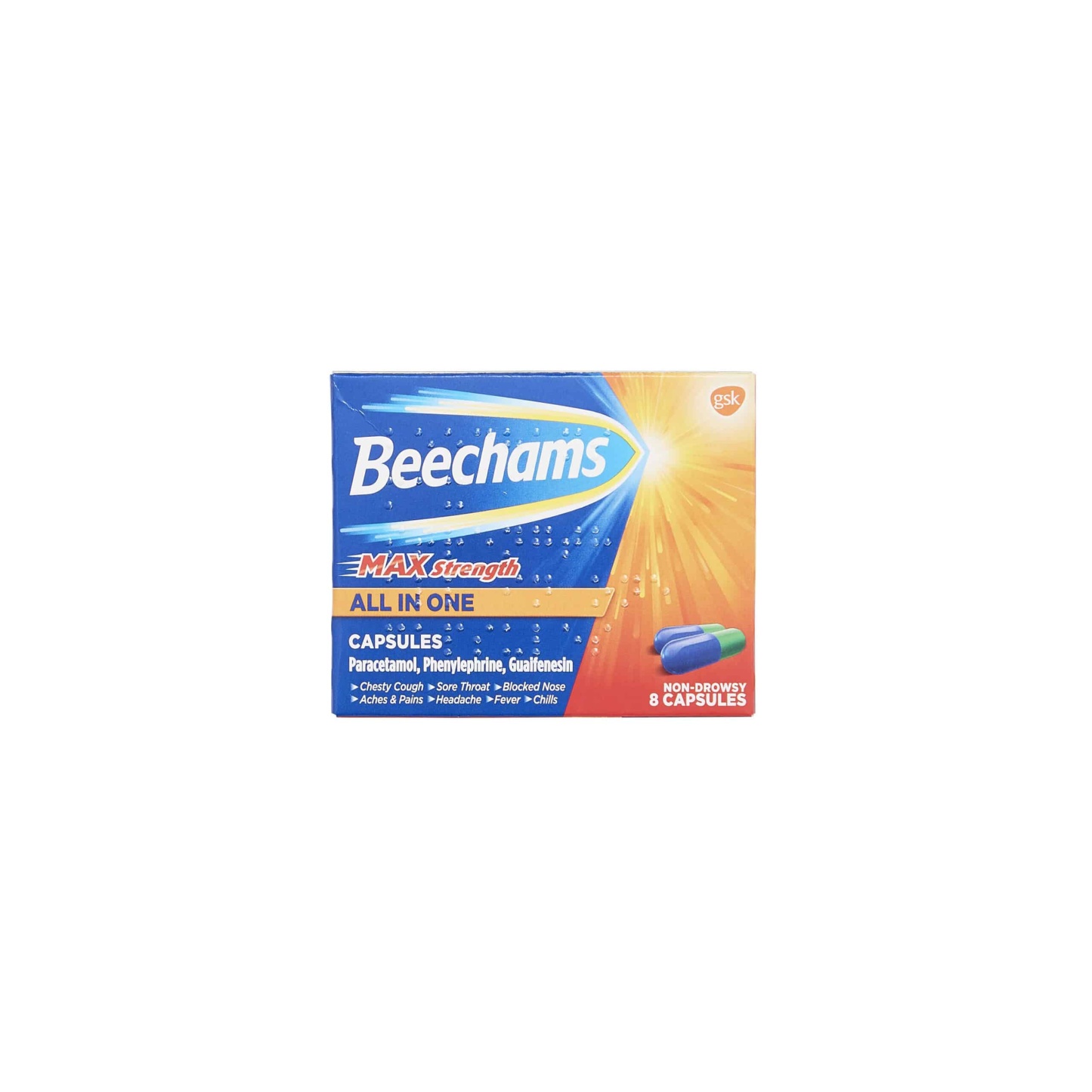Beechams Max Strength All In One Capsules 8's