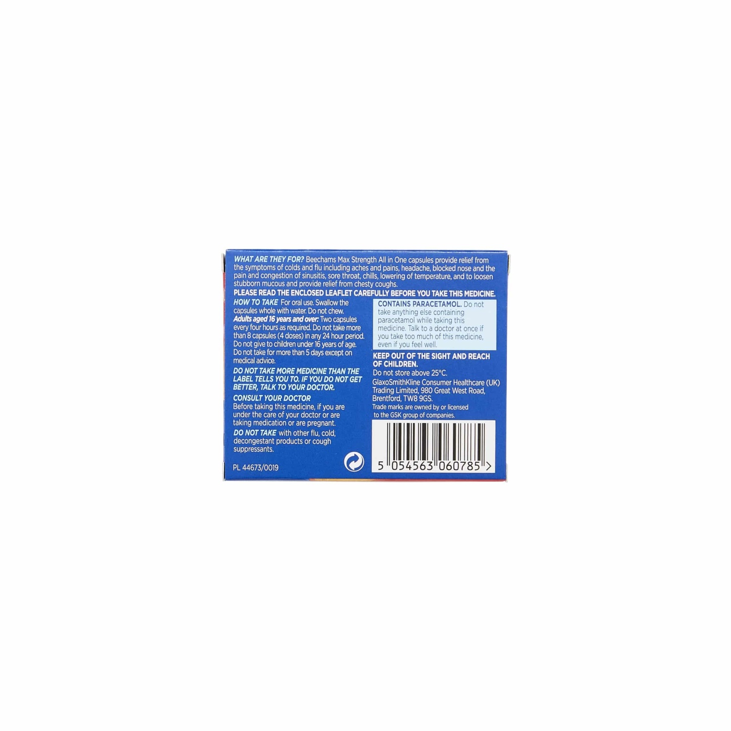 Beechams Max Strength All In One Capsules 8's