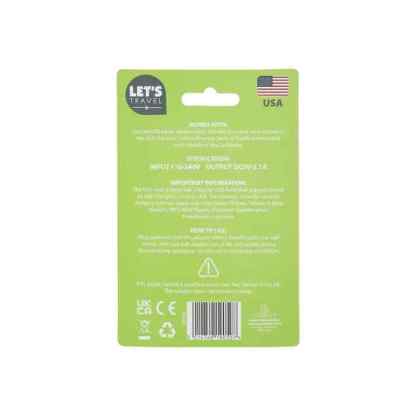 Let's Travel 2 Port USB Adapter USA