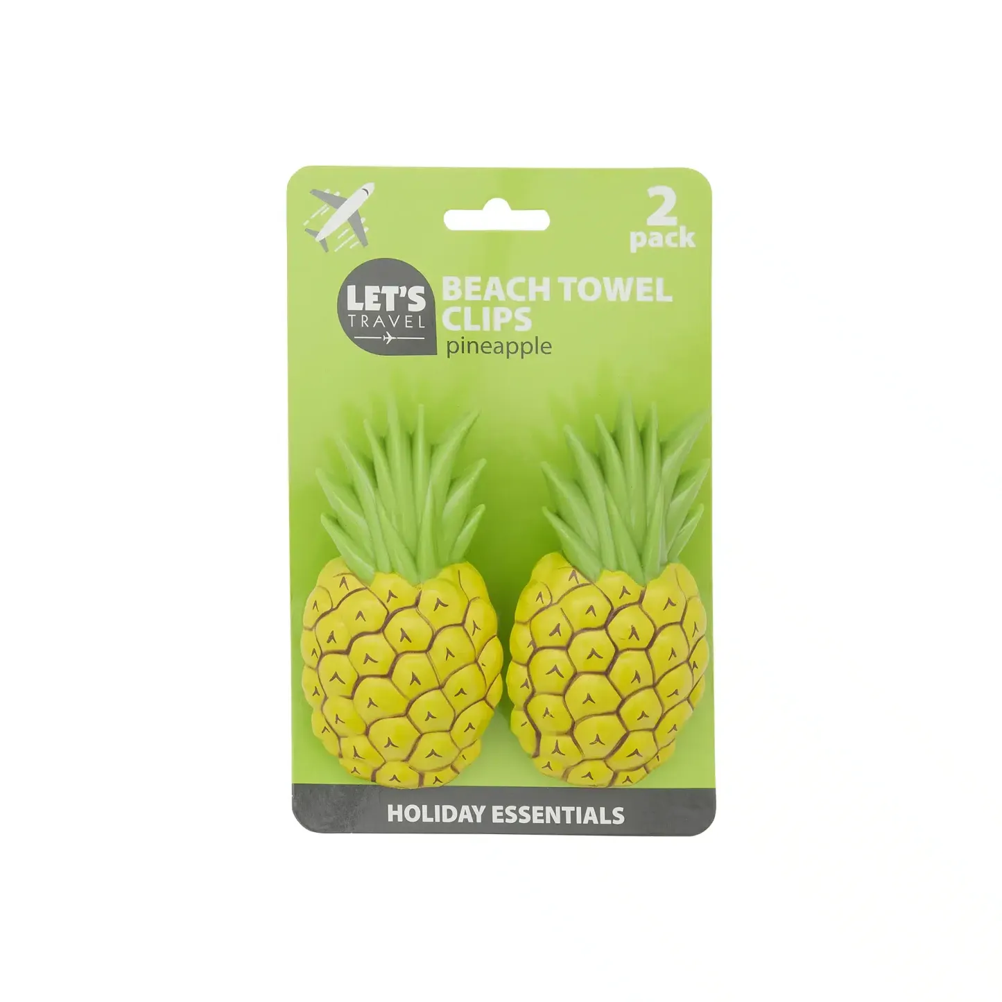 Let's Travel Beach Towel Clip Pineapple
