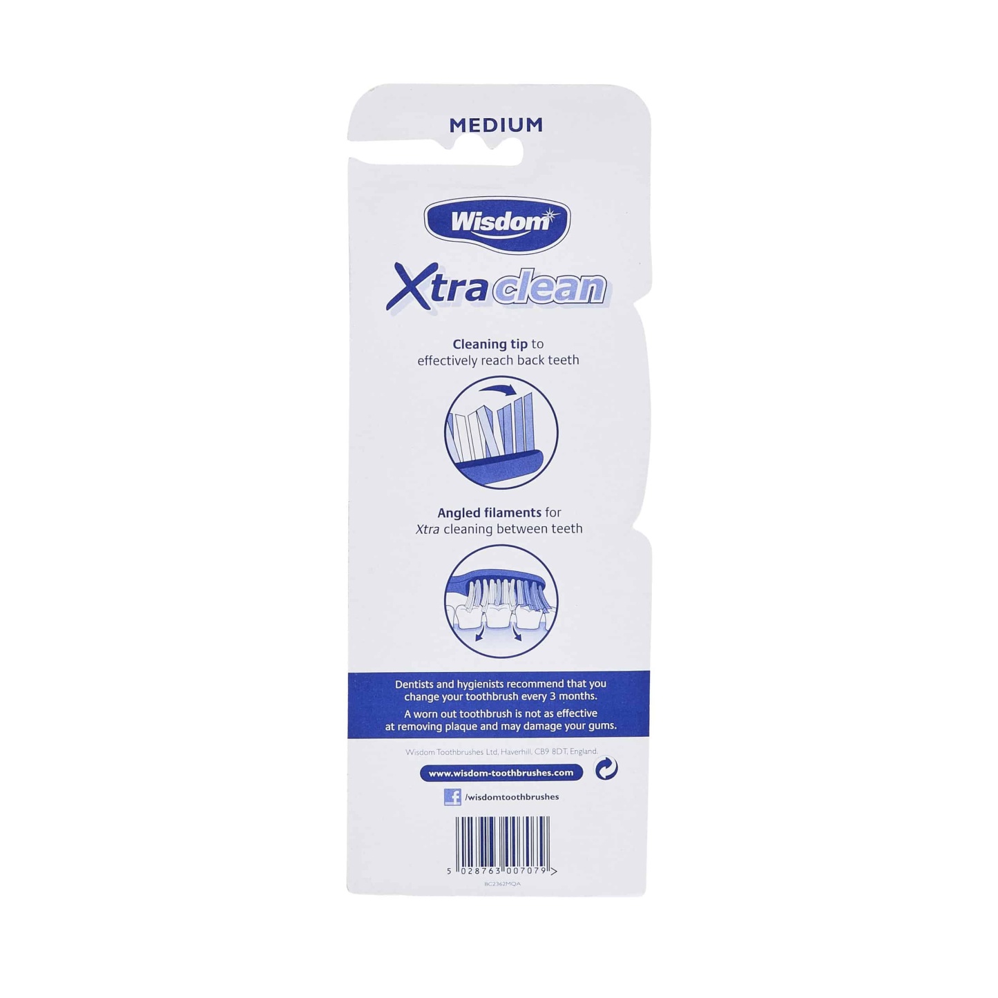 Wisdom Xtra Clean Medium Toothbrush Pack of 4