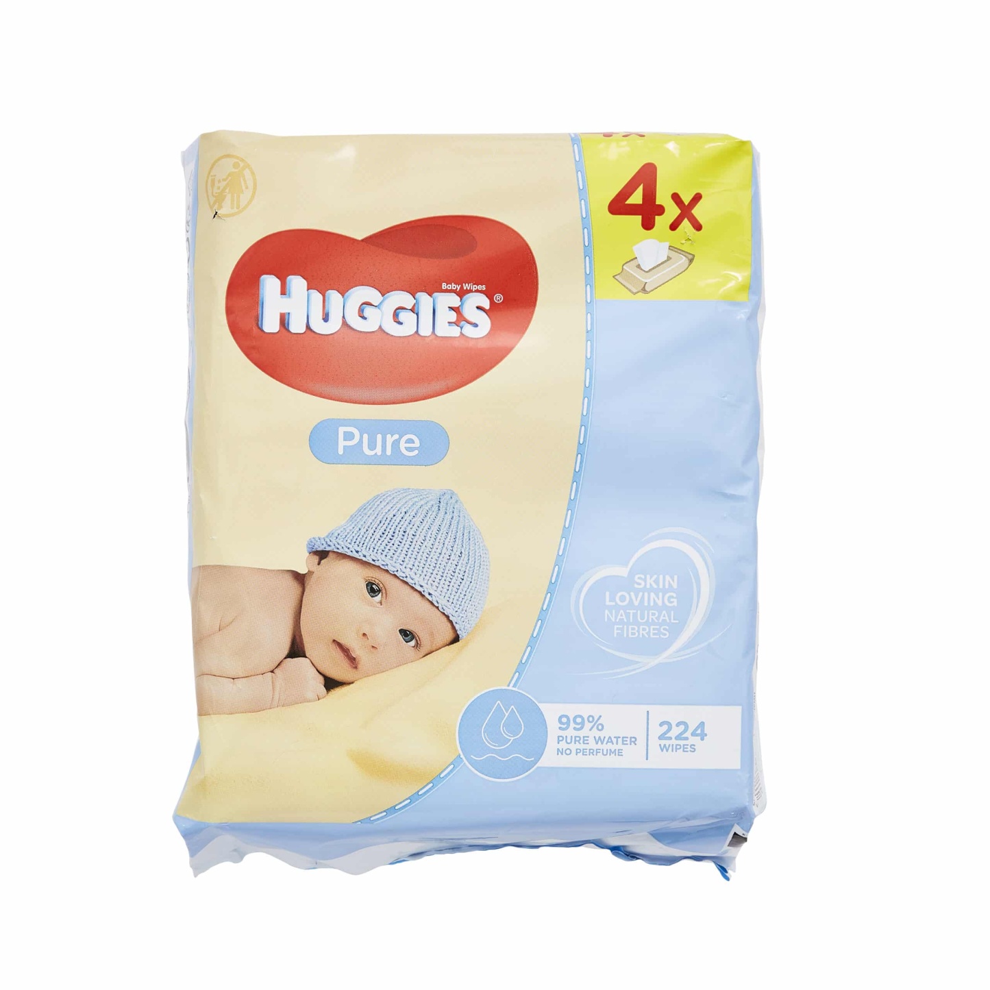 Huggies Pure Baby Wipes 4 x 56