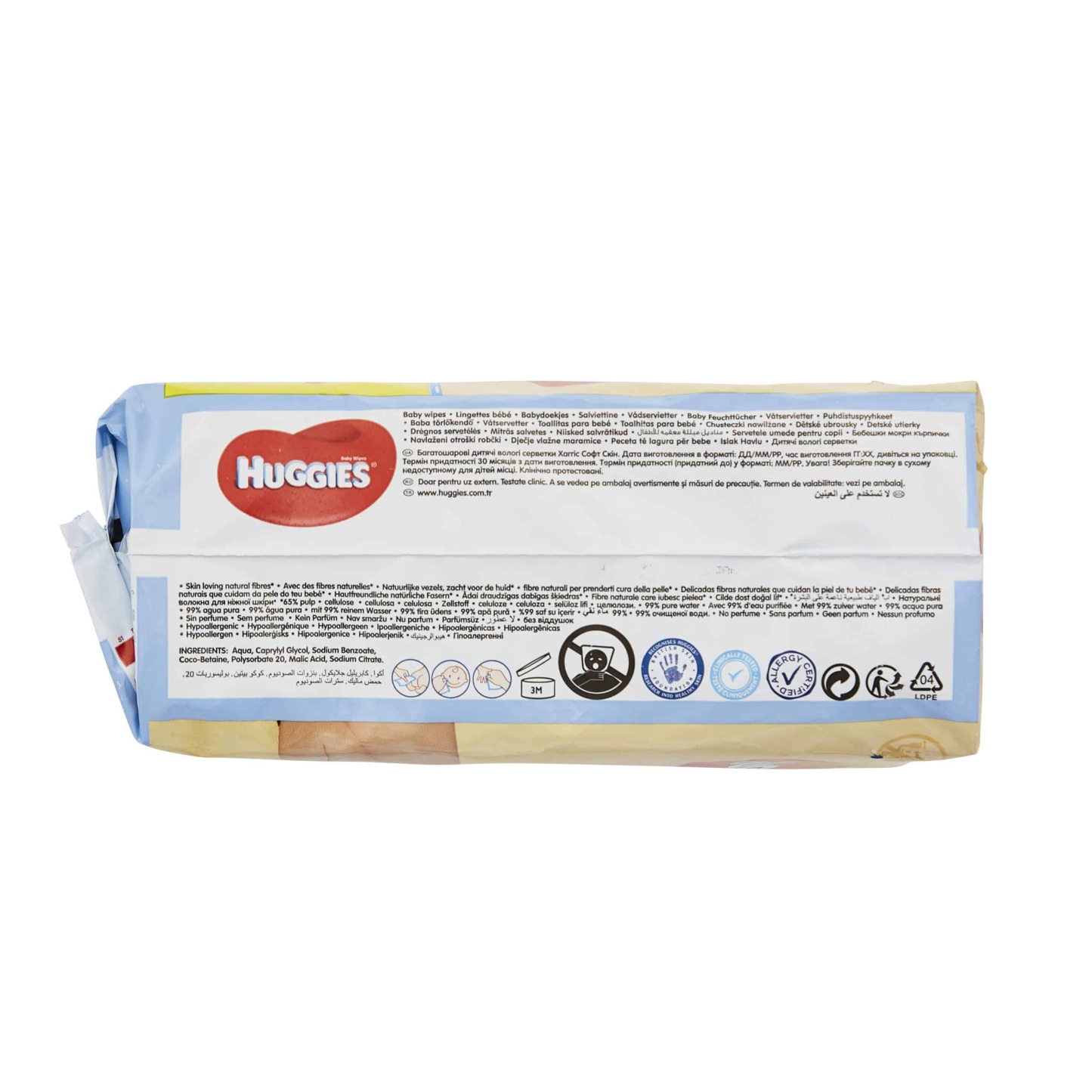 Huggies Pure Baby Wipes 4 x 56