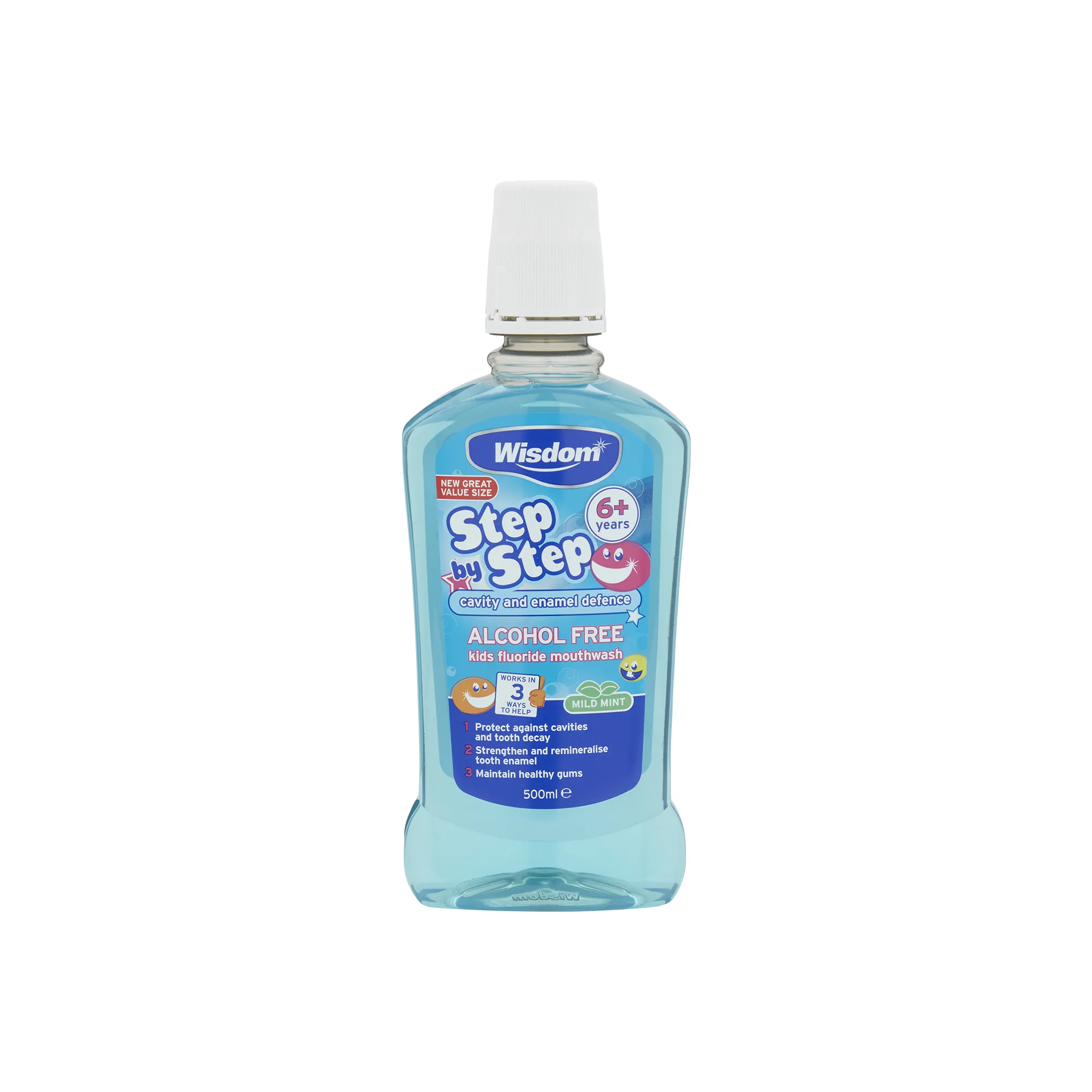 Wisdom Step by Step 6+ Years Mouthwash 500ml