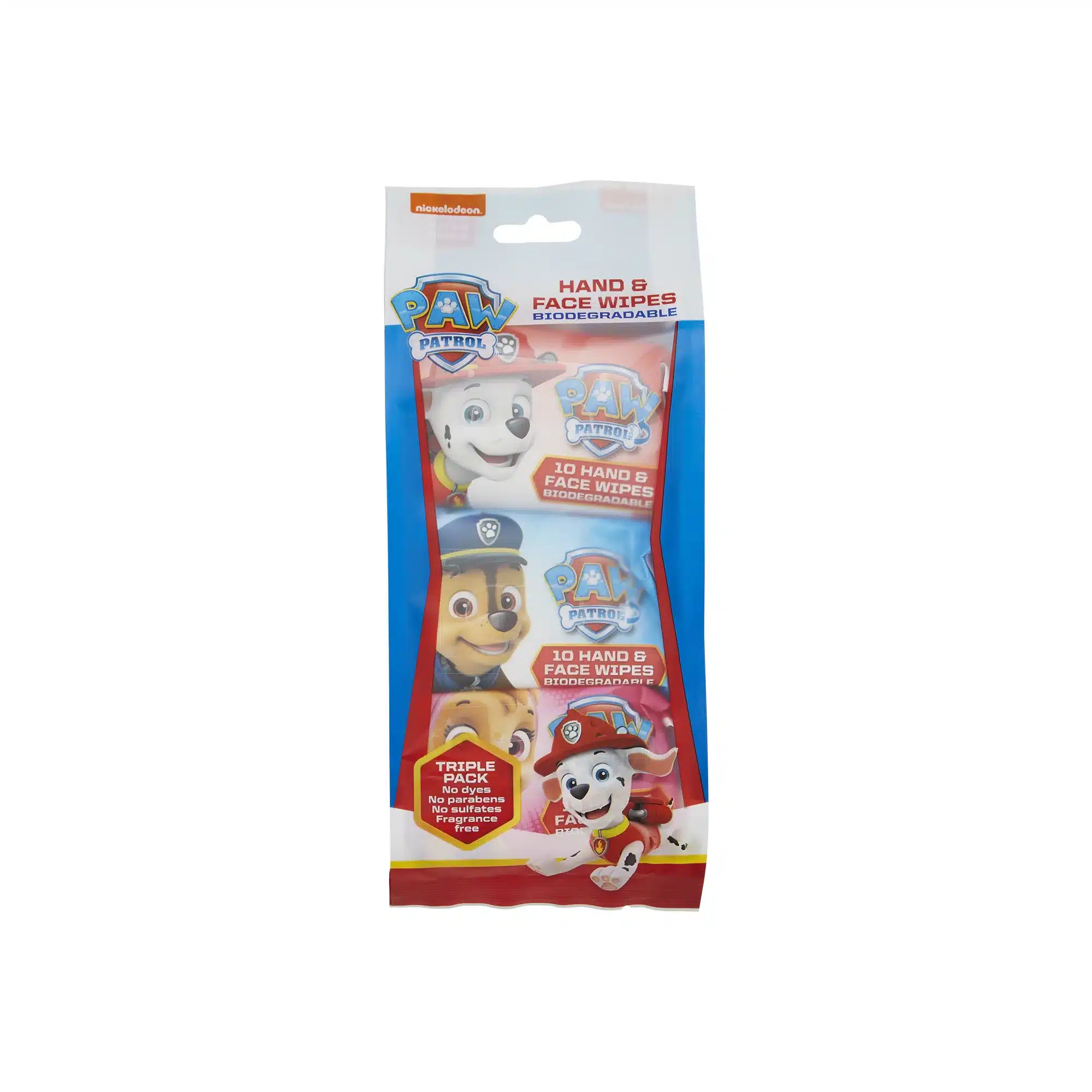 Paw Patrol Hand and Face Wipes 10's 3 Pack