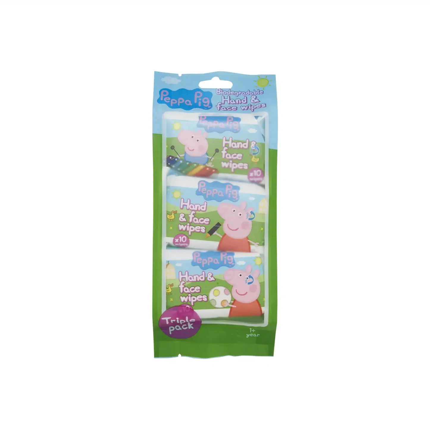 Peppa Pig Hand and Face Wipes 10's 3 Pack