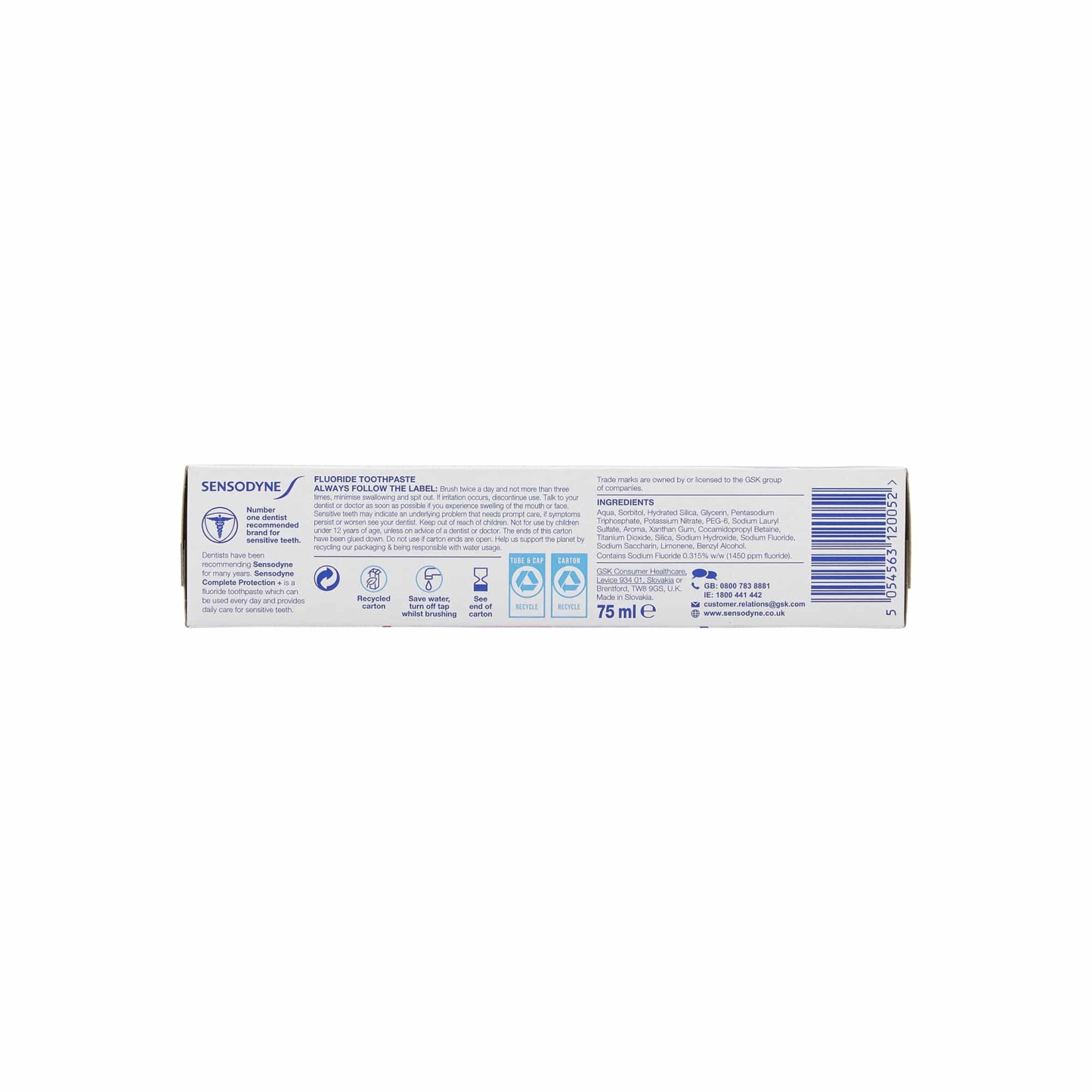Sensodyne Extra Fresh Complete Protection Toothpaste 75ml