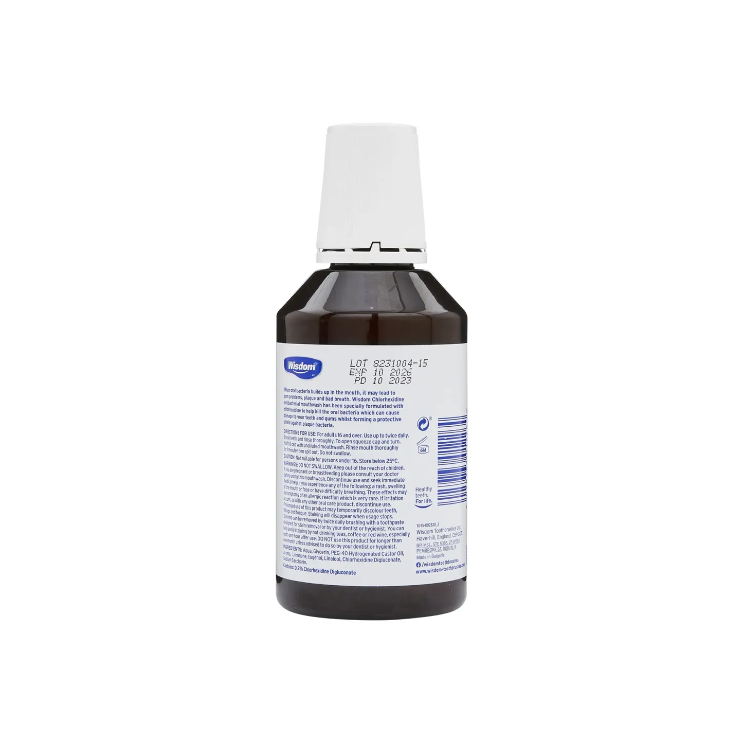 Wisdom Gum Health Chlorhexidine Mouthwash 300ml