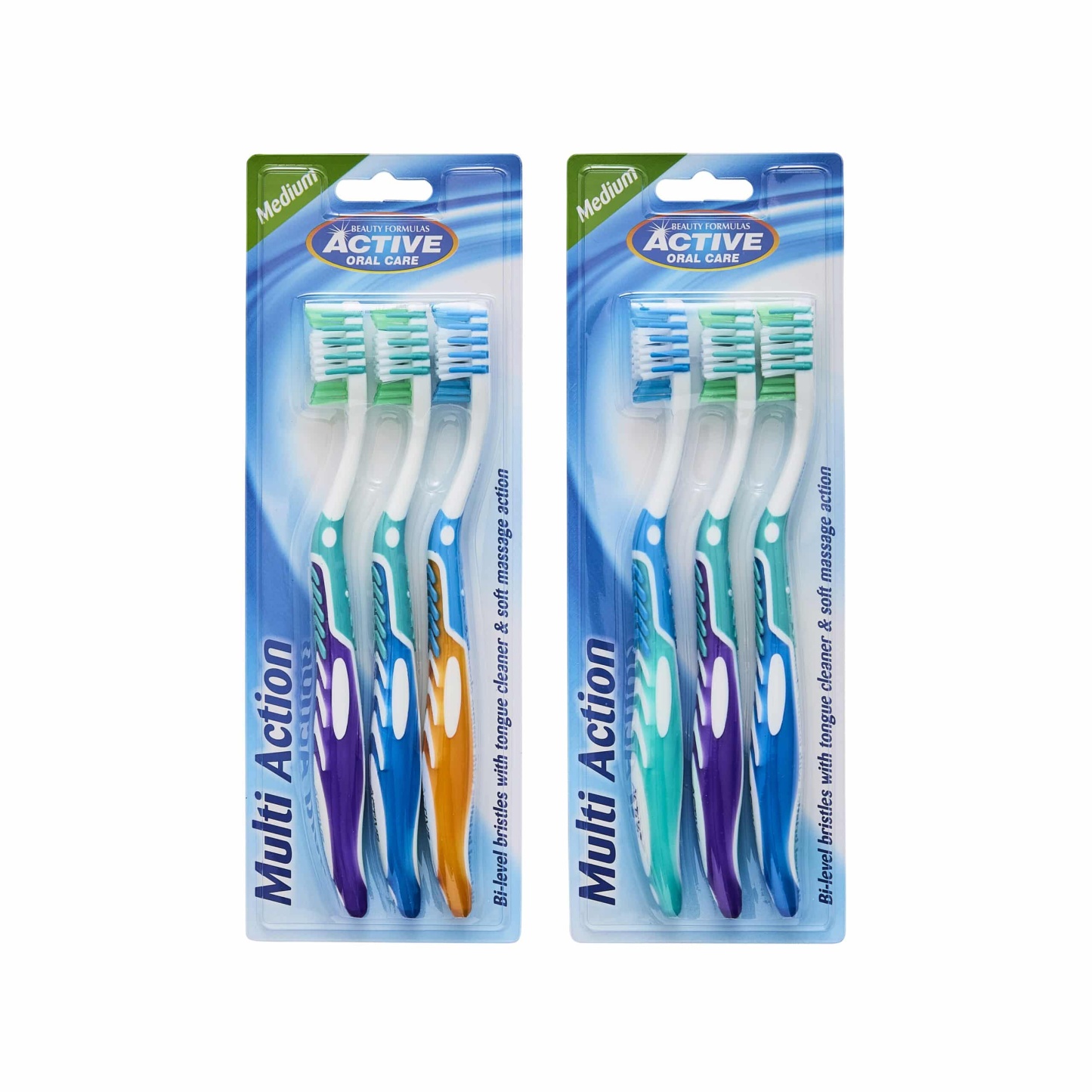 Beauty Formulas Active Oral Care Multi Action Toothbrush Pack of 3