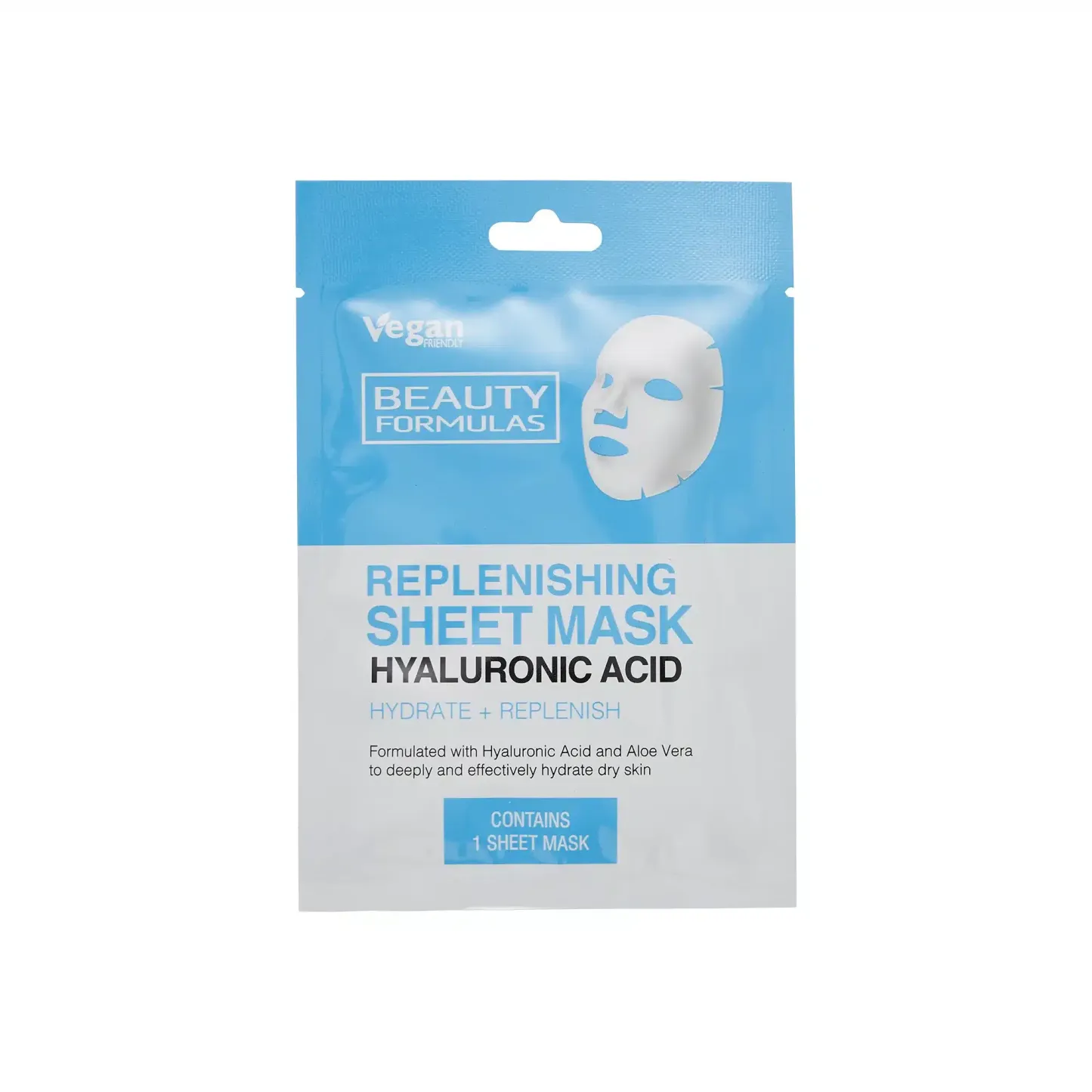 Beauty Formulas Replenishing Sheet Mask Hyaluronic Acid
