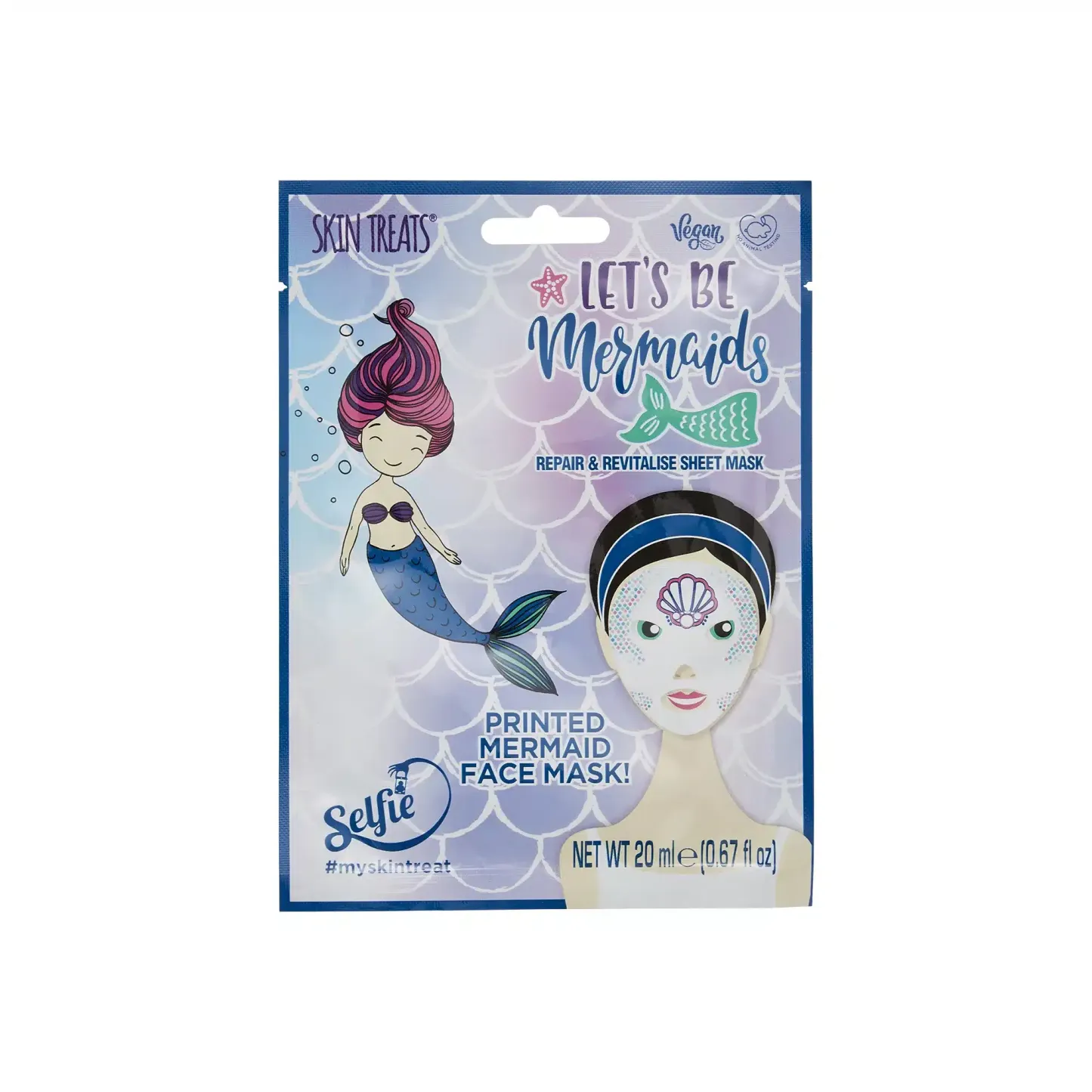 Skin Treats Printed Mermaid Face Mask