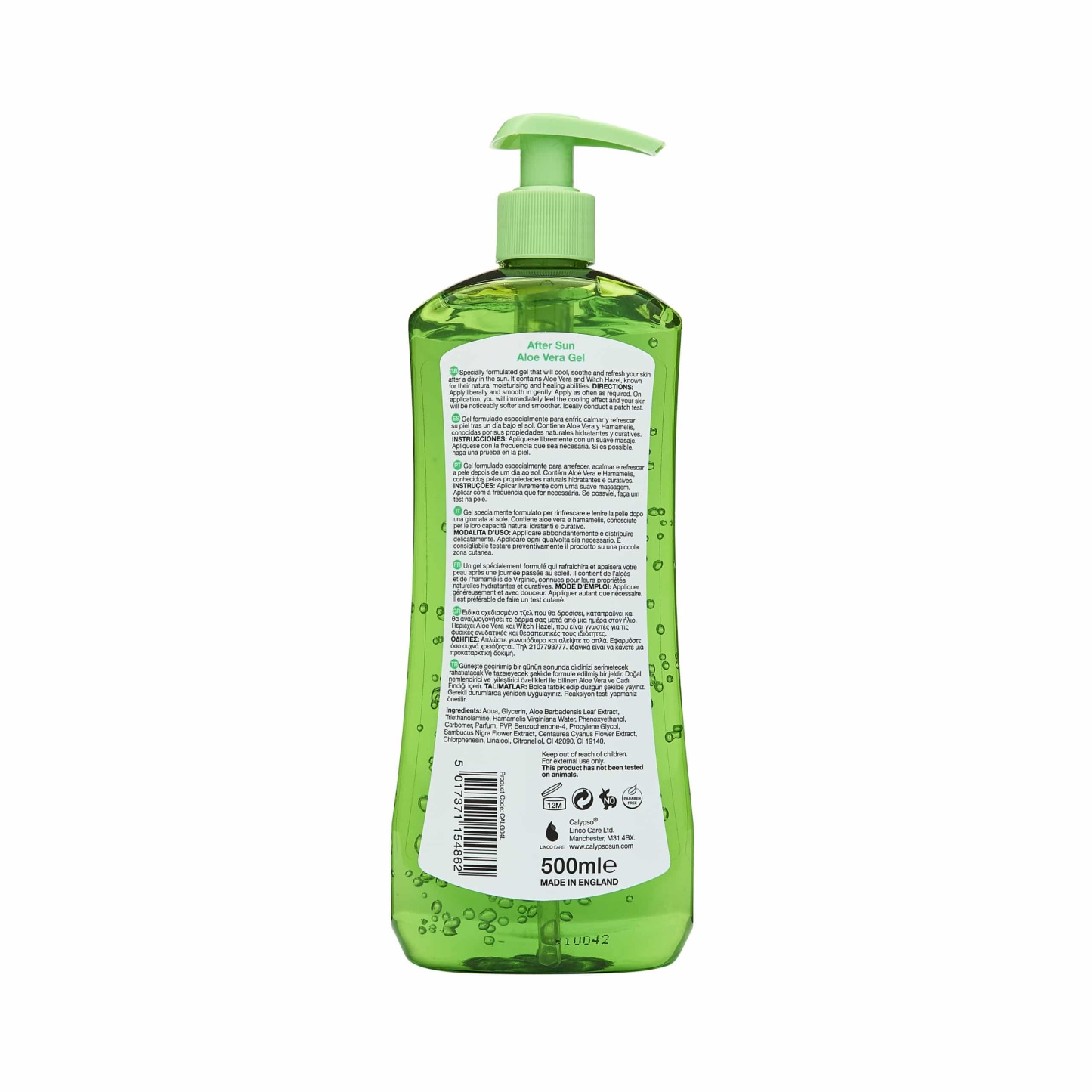 Calypso After Sun Aloe Vera Gel 500ml