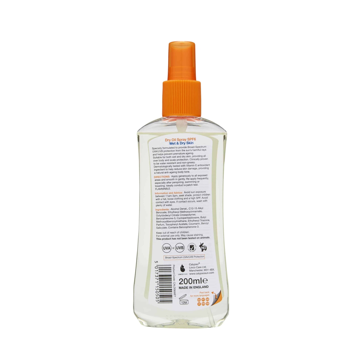 Calypso Dry Oil SPF6 200ml