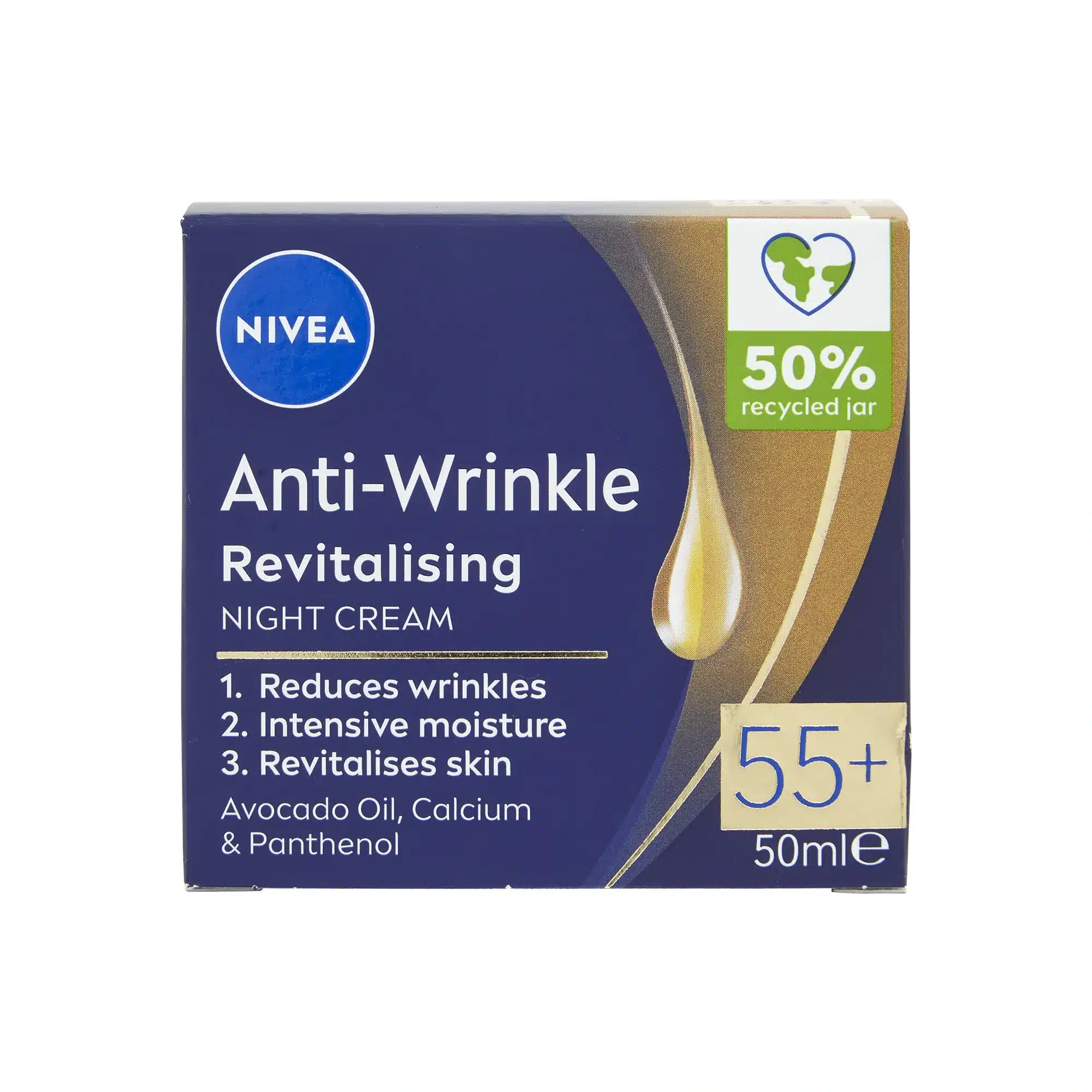 Nivea Anti-Wrinkle & Revitalising Night Cream 55+ 50ml