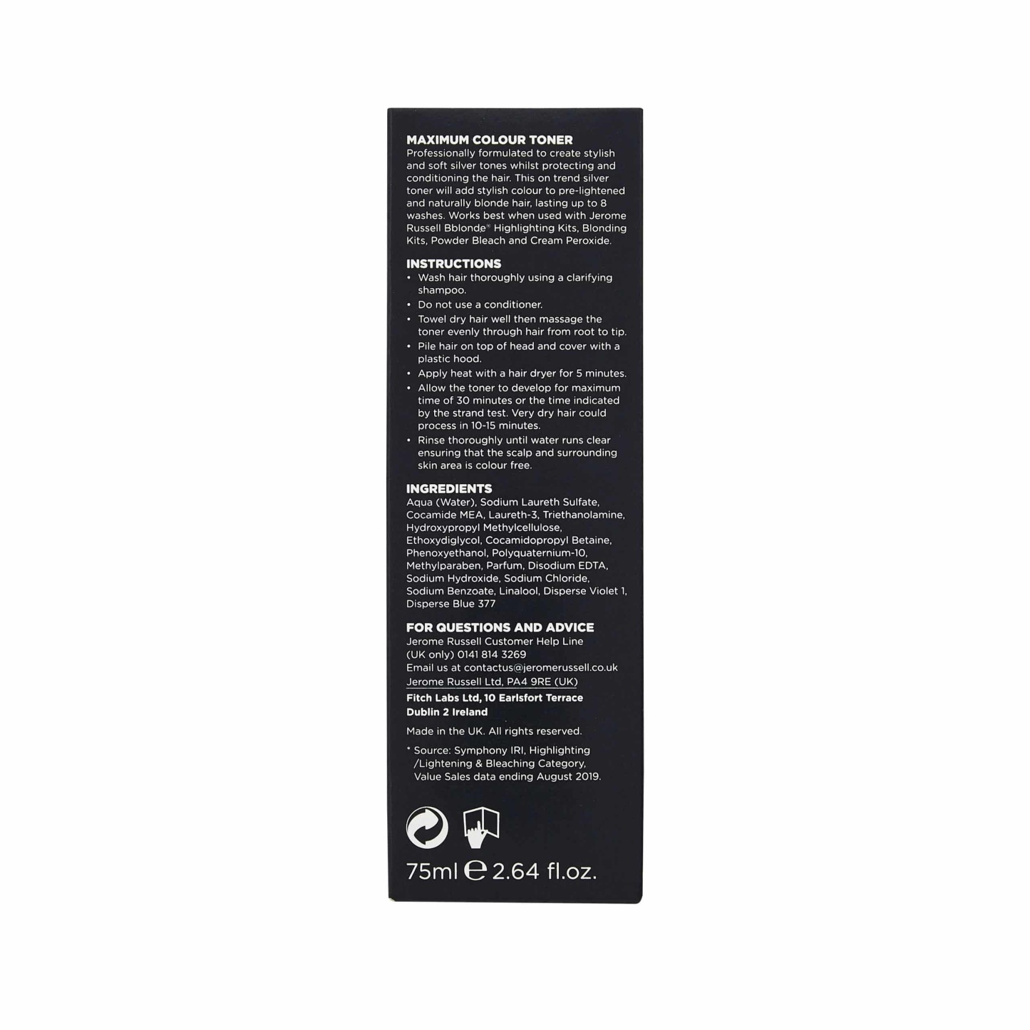 Jerome Russell Bblonde Maximum Colour Toner Silver 75ml