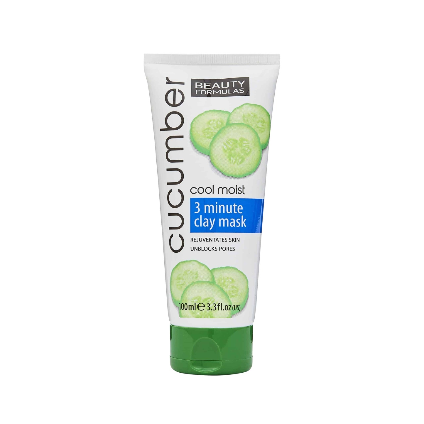 Beauty Formulas Cool Moist Cucumber 3 Minute Clay Mask 100ml