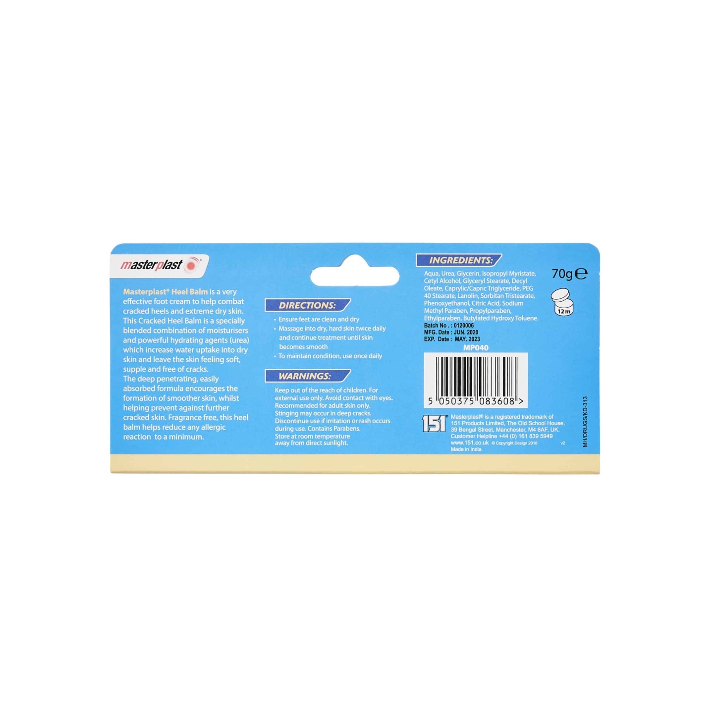 Masterplast Heel Balm 70g