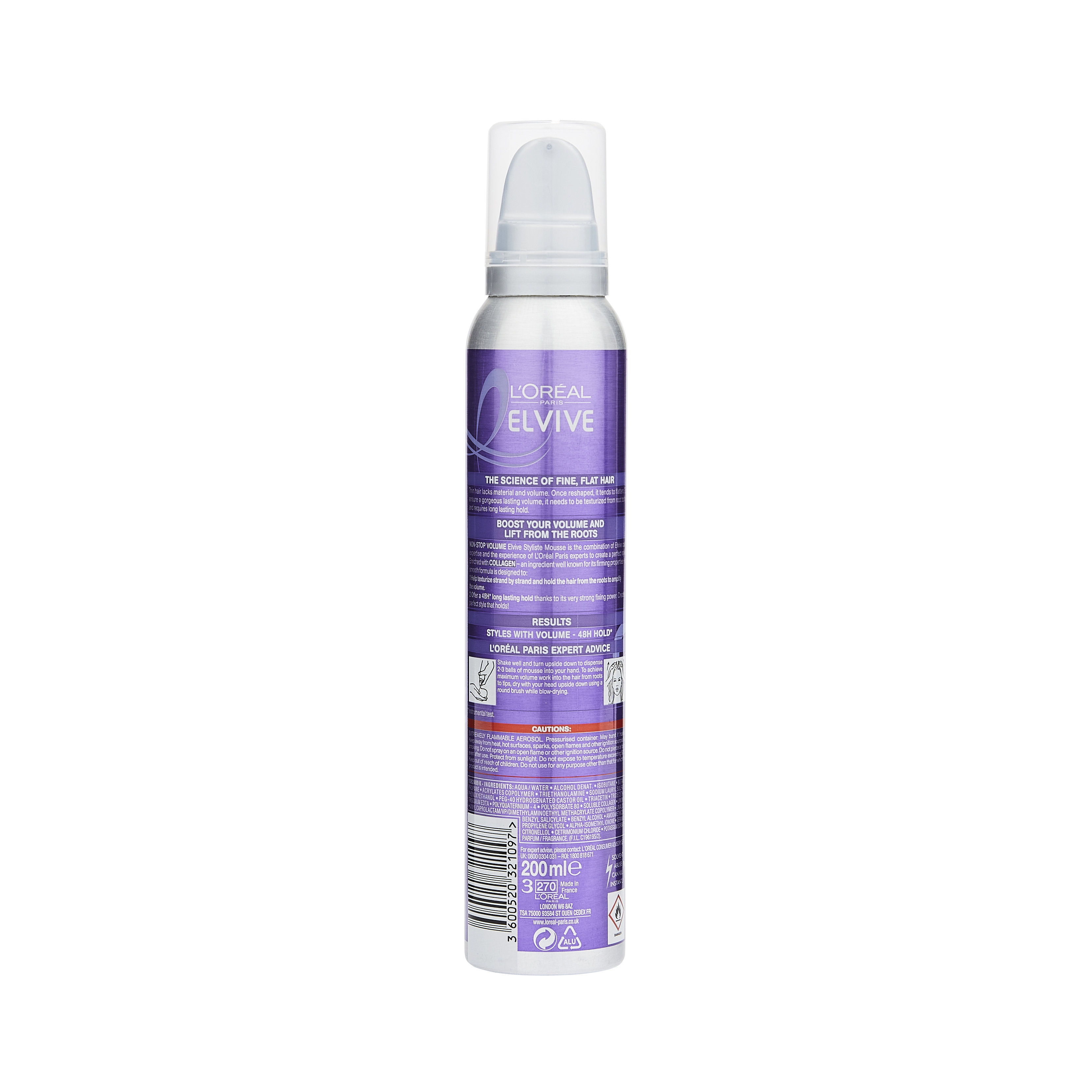 L'Oréal Elvive Styliste Mousse Non-Stop Volume 200ml