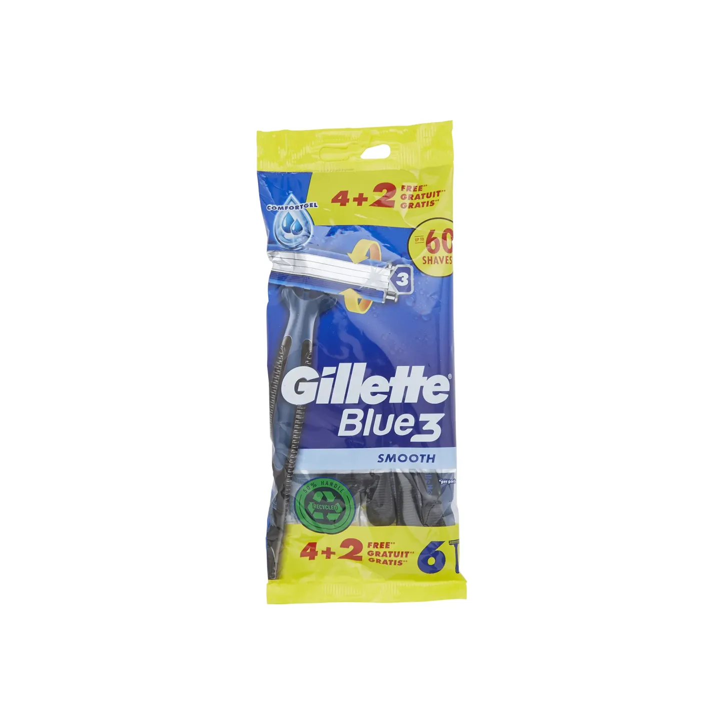 Gillette Blue 3 Disposable 4+2 Pack