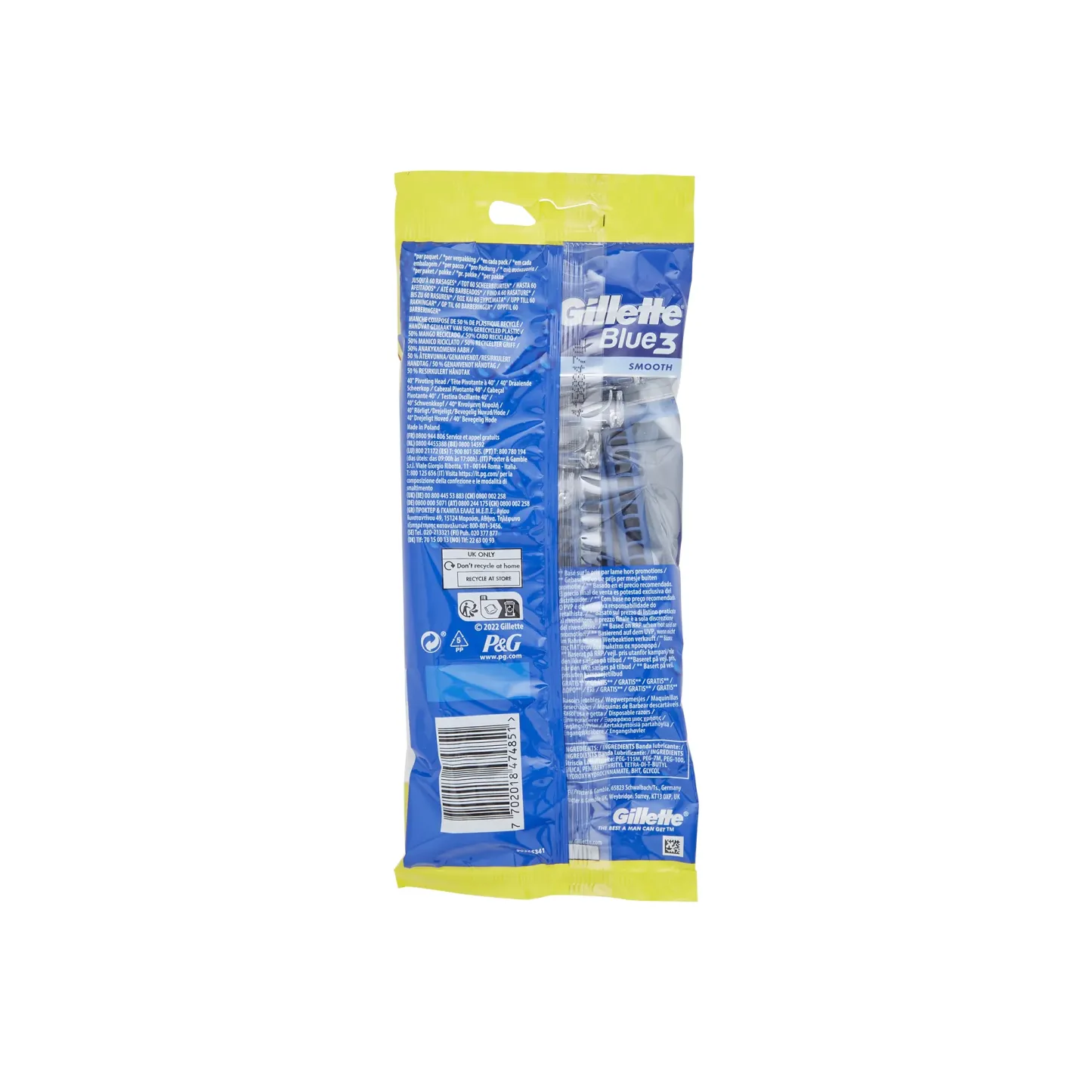 Gillette Blue 3 Disposable 4+2 Pack