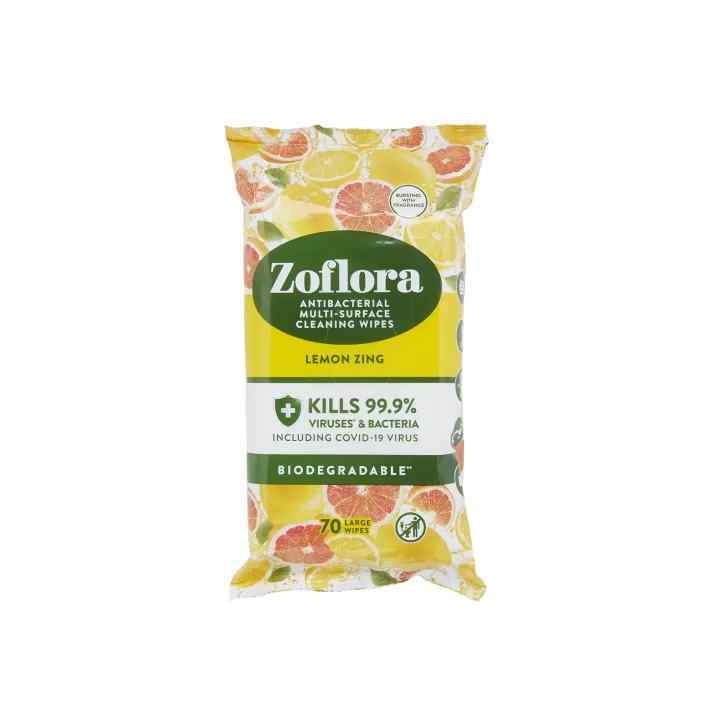 Zoflora Antiacterial Multi-Surface Cleaning Wipes 70's