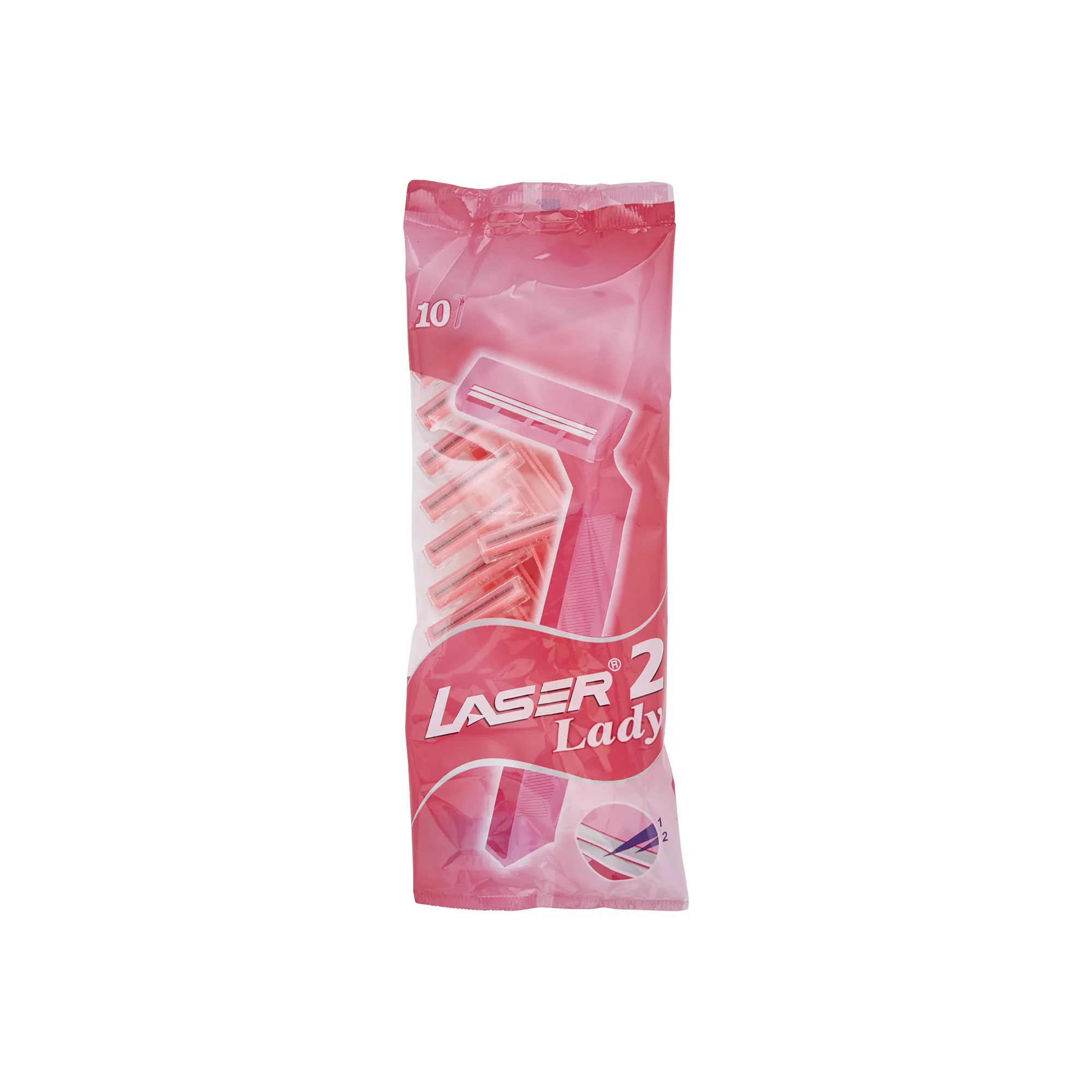 Laser II Twin Blade Disposable Razors 10 Pack Ladies