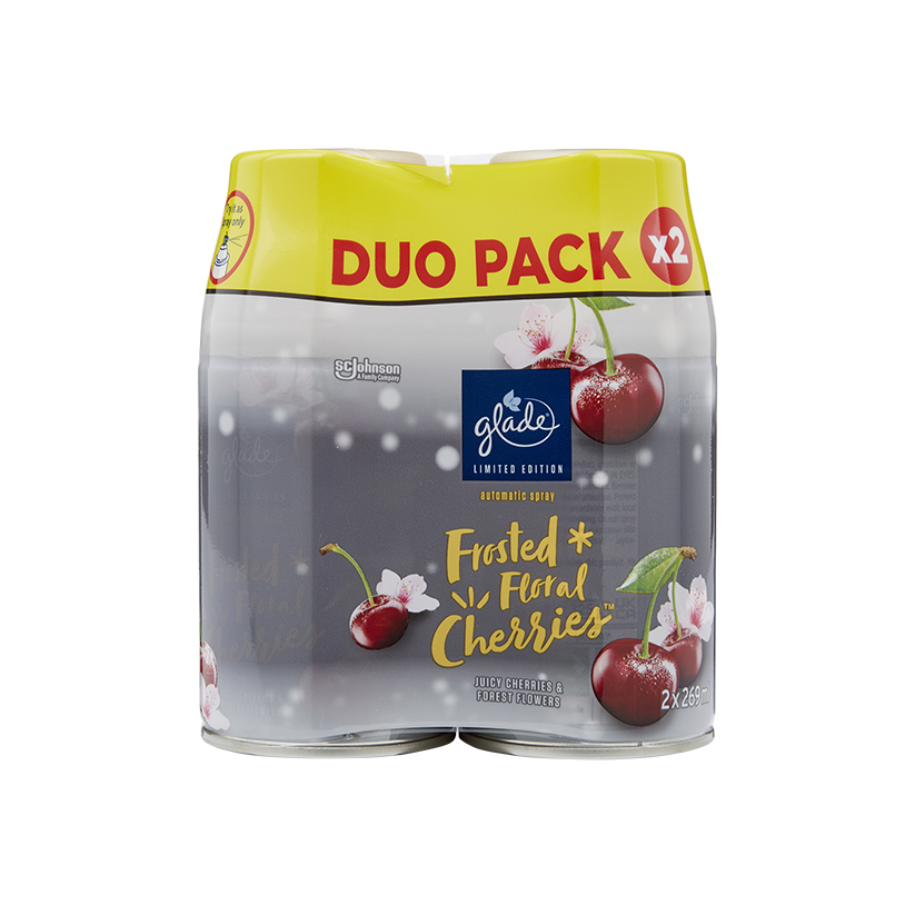 Glade Auto Refill Twin Pack Frosted Floral Cherries